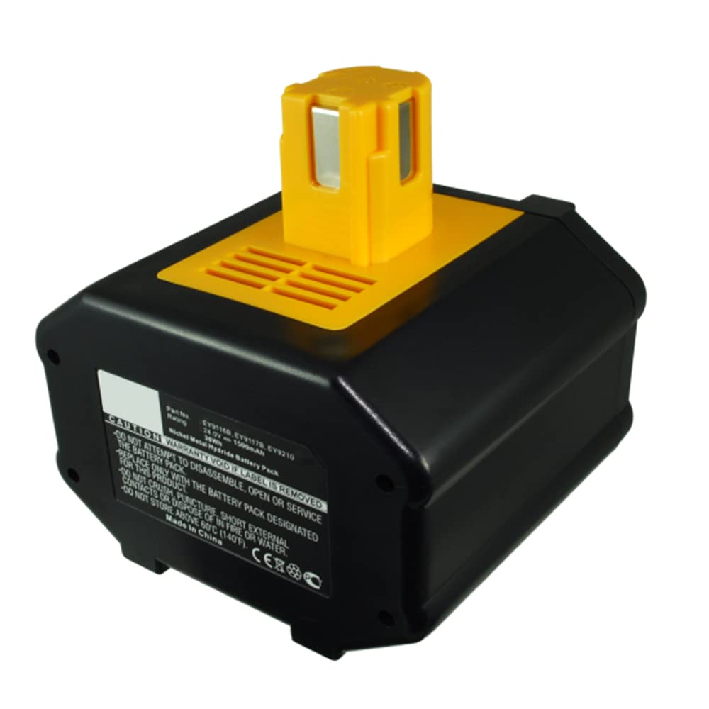 Synergy Digital 24V 1500mAh Ni-MH Replacement Battery for National EY9117B Power Tool - High Capacity Compatible with Panasonic Batteries - Perfect for Drilling, Sawing & DIY Projects