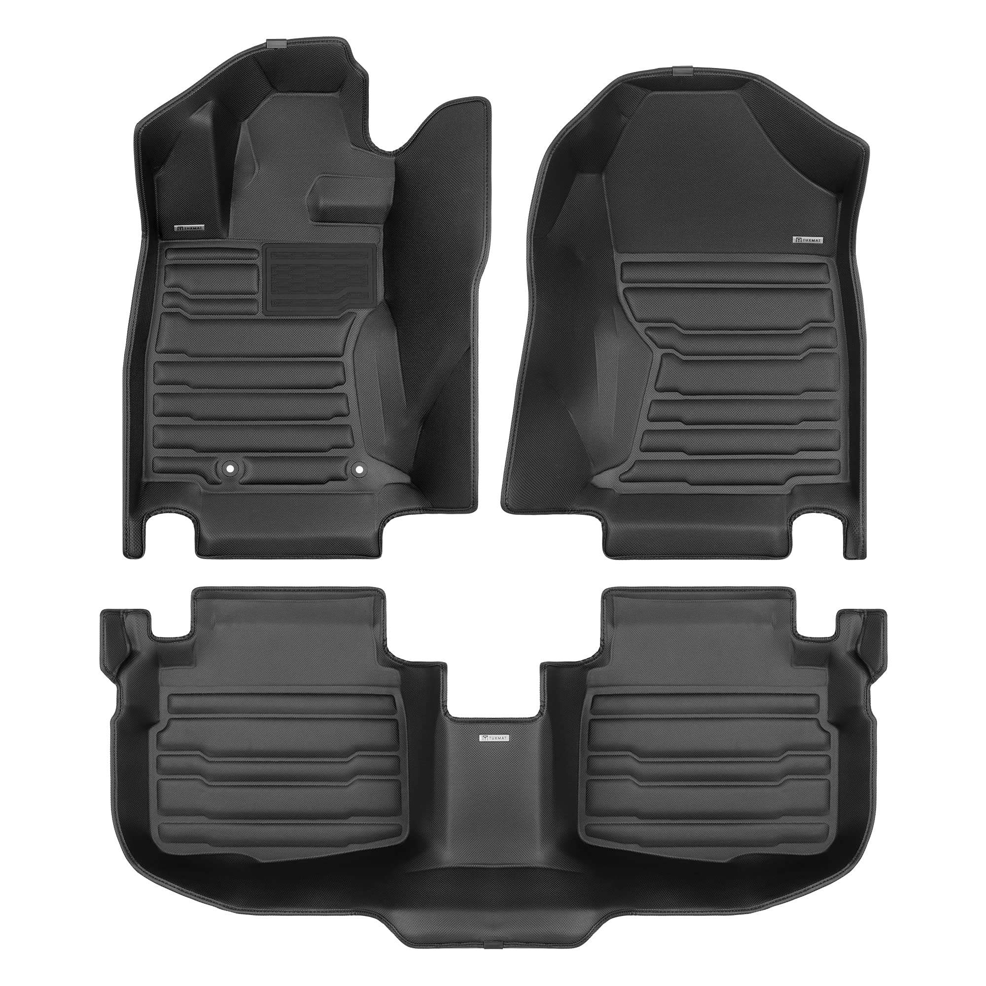TuxMat Custom All-Weather Floor Mats for Subaru Legacy 2020-2025 - Laser Measured Maximum Coverage Car Mats - Full Set Includes 1st & 2nd Row - Perfect for Winter Snow, Rain Protection & Daily Commuting