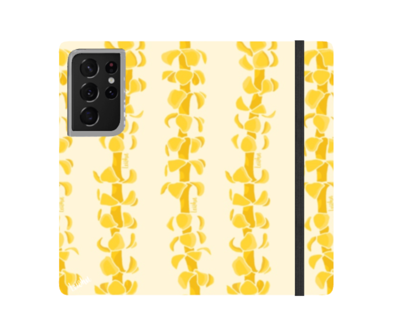 Puakenikeni Lei Wallet Case for Samsung - Stylish & Protective Phone Cover for Everyday Use, Travel, and Special Occasions