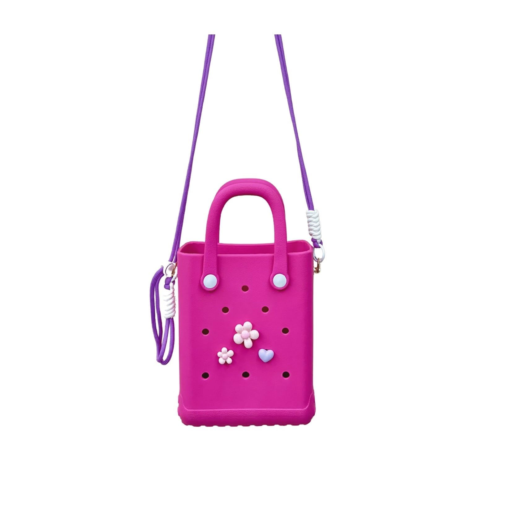 X Small Rubber Beach Tote Bag - Waterproof Lightweight Crossbody Bag for Beach, Boat, Pool & Sports | Perfect for Travel, Gym & Outdoor Activities