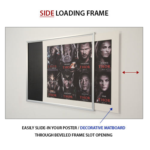 Premium Beveled Slide-In Picture Frames 27x41 for Posters - 3-Wide Matboard Display | Perfect for Home Decor, Office Art & Gallery Exhibitions