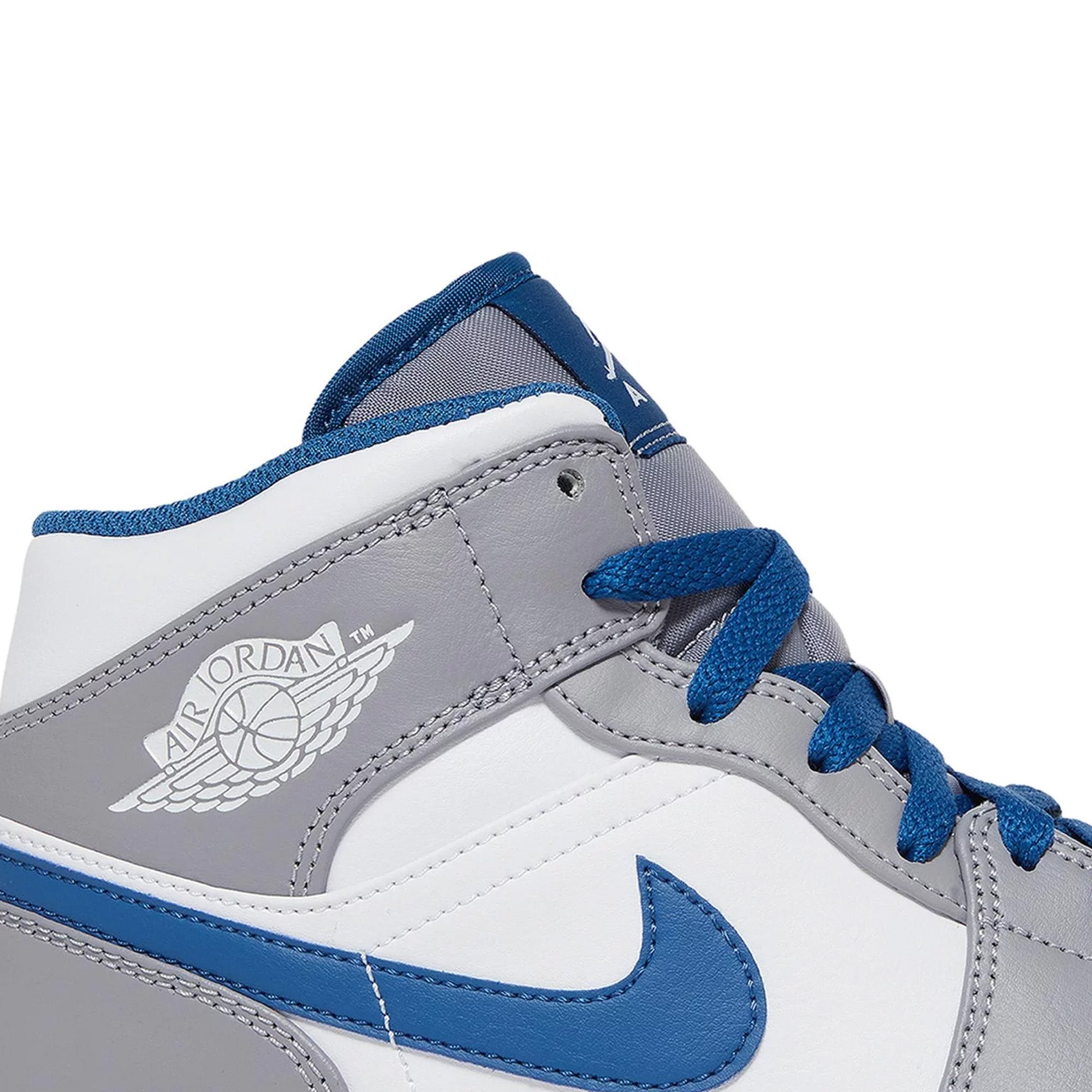Air Jordan 1 Mid 'True Blue' Basketball Shoes (2022) - Men's Sneakers for Casual Wear, Street Style & Court Performance