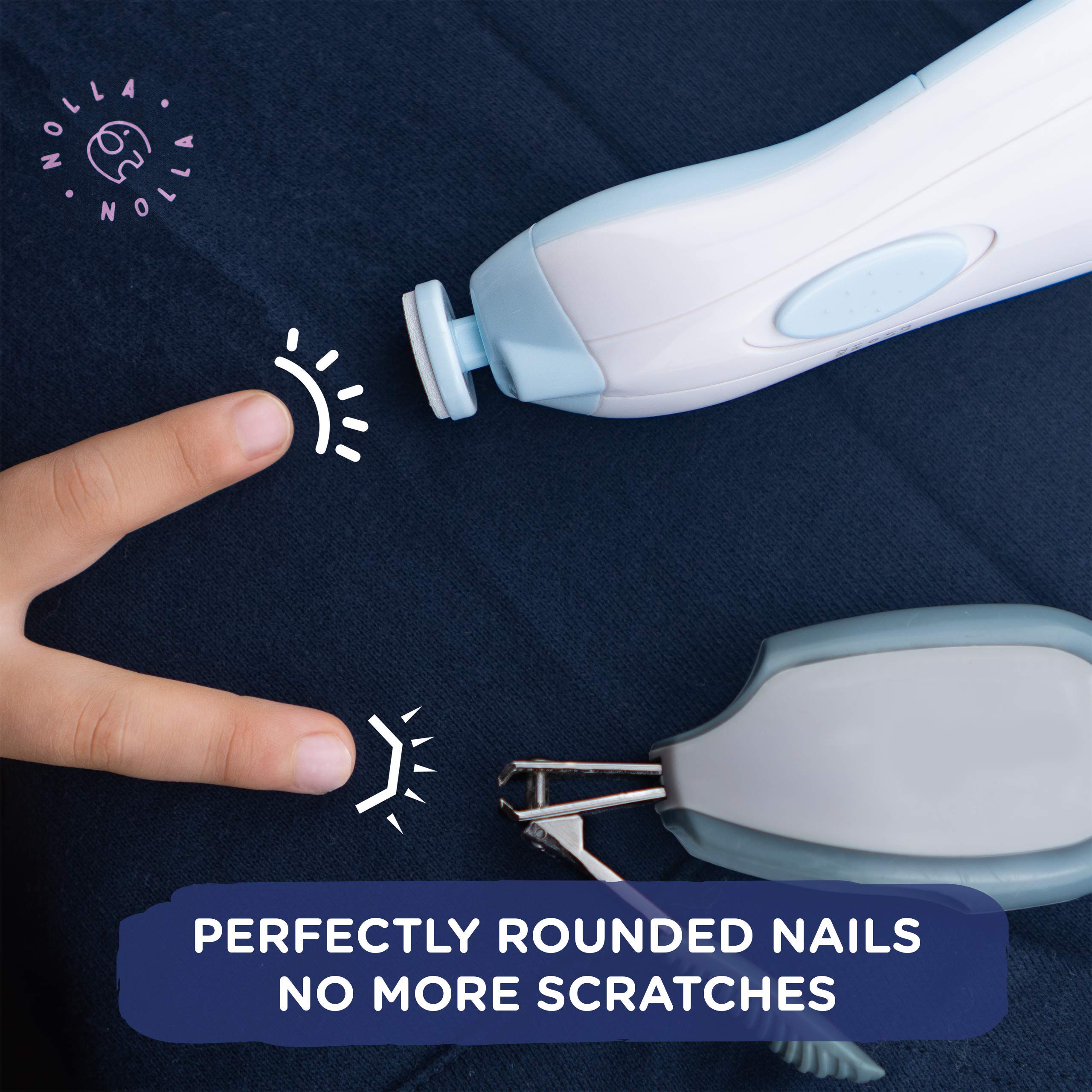 Electric Baby Nail Trimmer & File Set - Safe Rechargeable Nail Clippers for Newborns, Infants & Toddlers - Gentle Manicure & Grooming Kit for Toes & Fingernails - Perfect for Home Use, Travel & Baby Care Routine