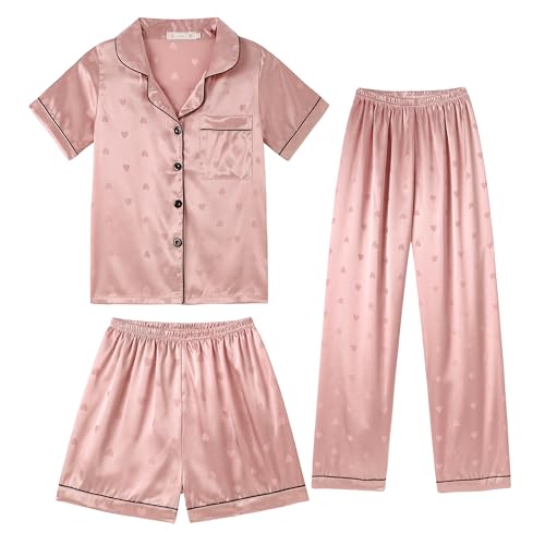 3pcs-little Hearts Pink