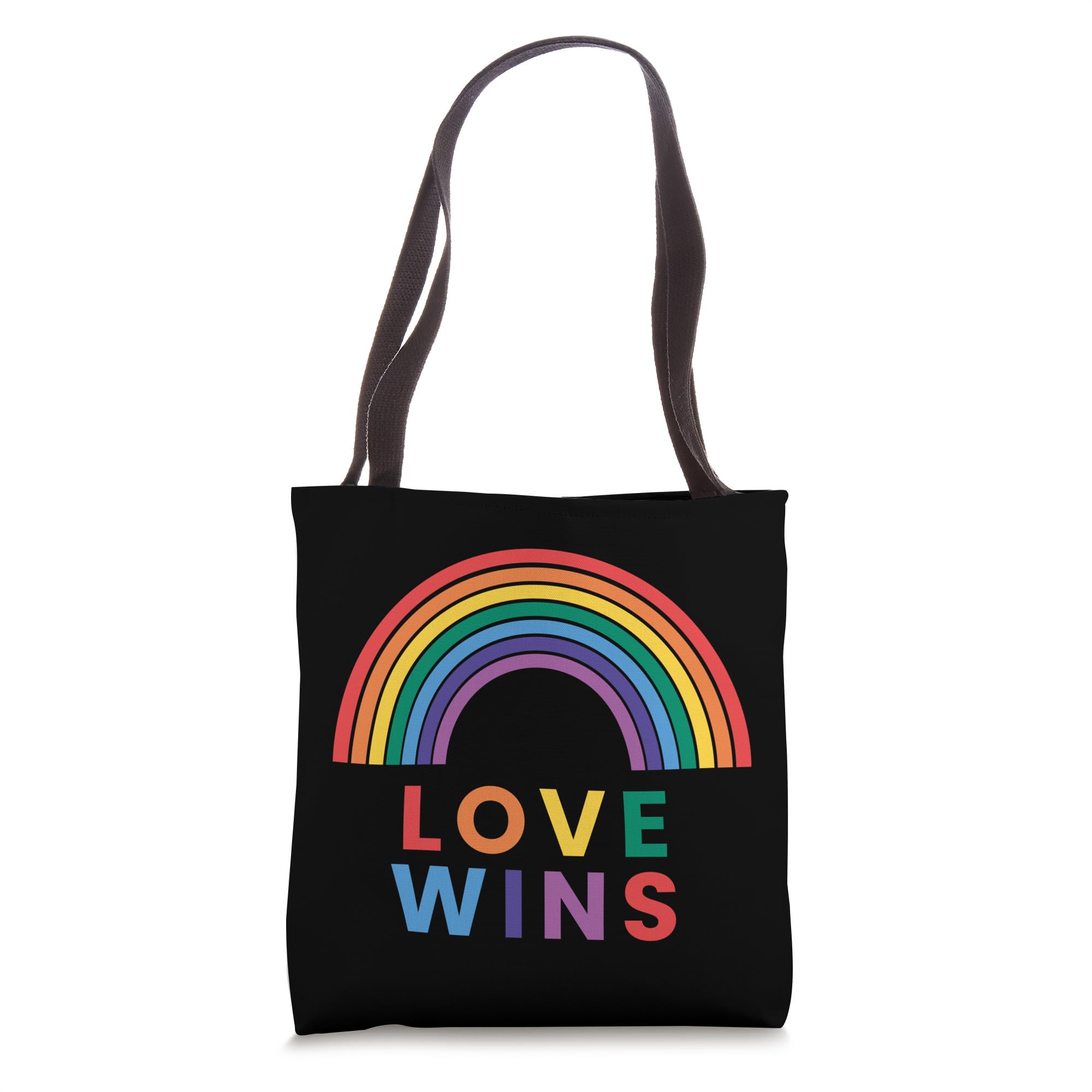 Love Wins Tote Bag - Eco-Friendly Canvas Shopping Bag for Women & Men - Perfect for Groceries, Beach, Work & Everyday Use
