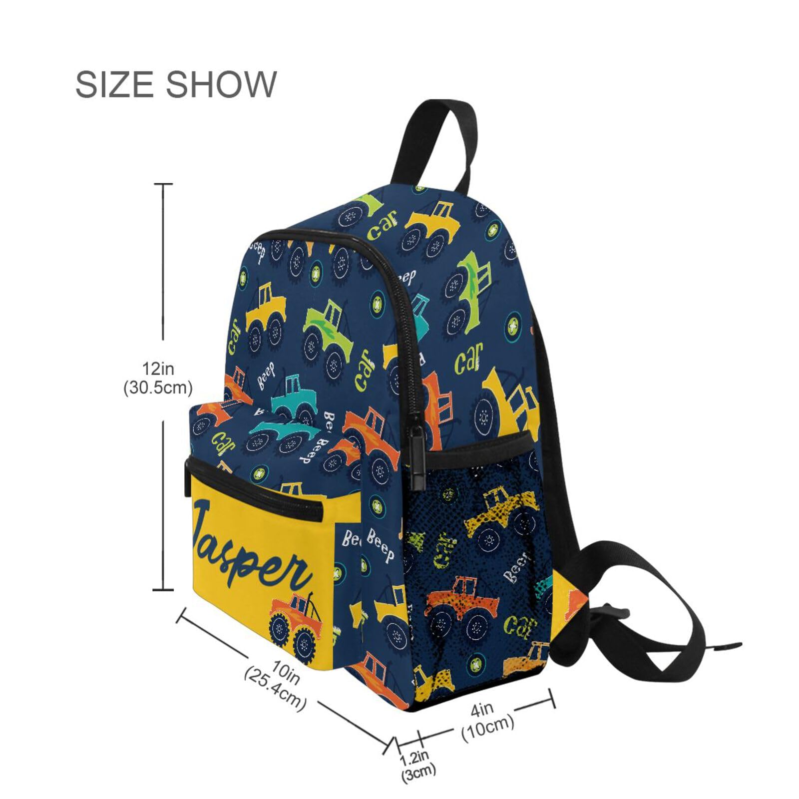 Personalized MCHIVER Toddler Backpack for Boys & Girls - Custom Kids School Bookbag for Preschool, Daycare, Travel & Camping | Durable & Cute Backpack for 3-5 Year Olds