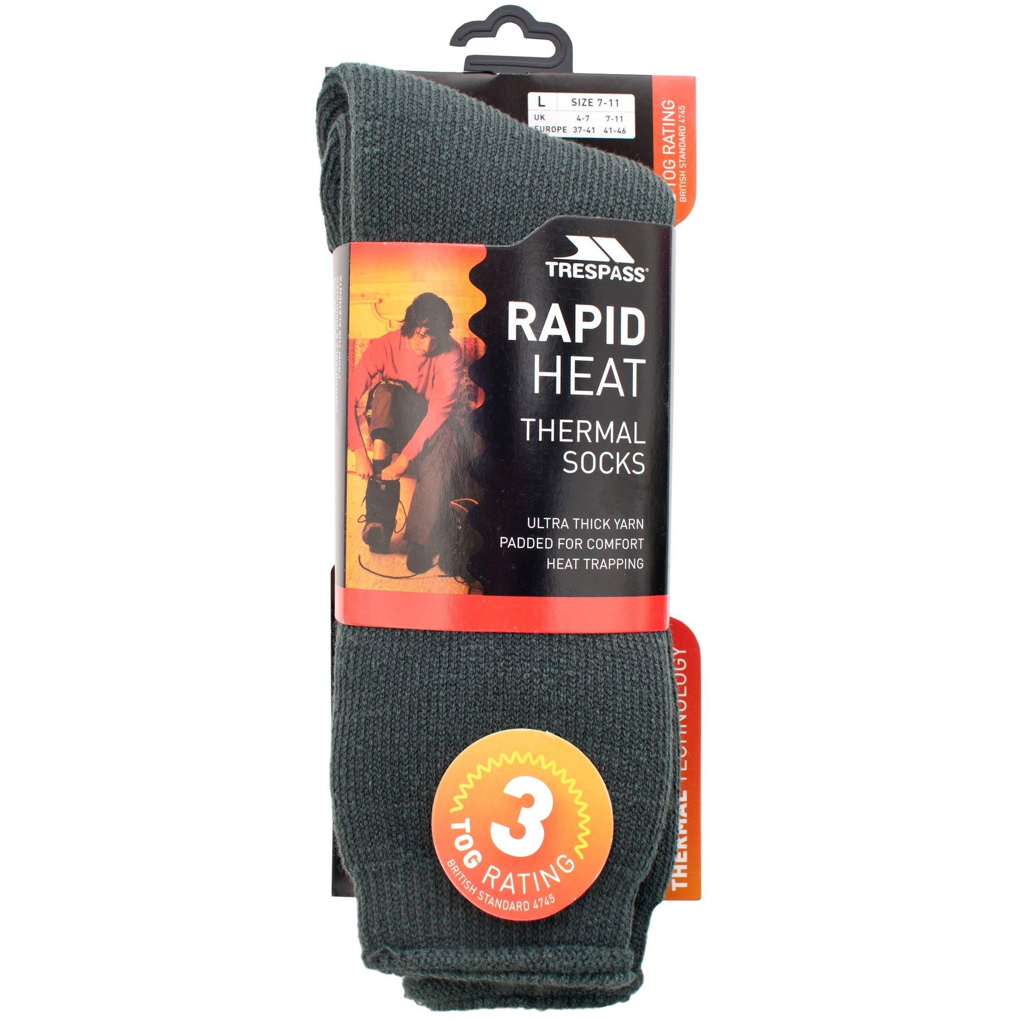 Men's Thermal Ski Socks - Winter Warm Wool Hiking Socks for Cold Weather - Perfect for Skiing, Snowboarding & Outdoor Adventures