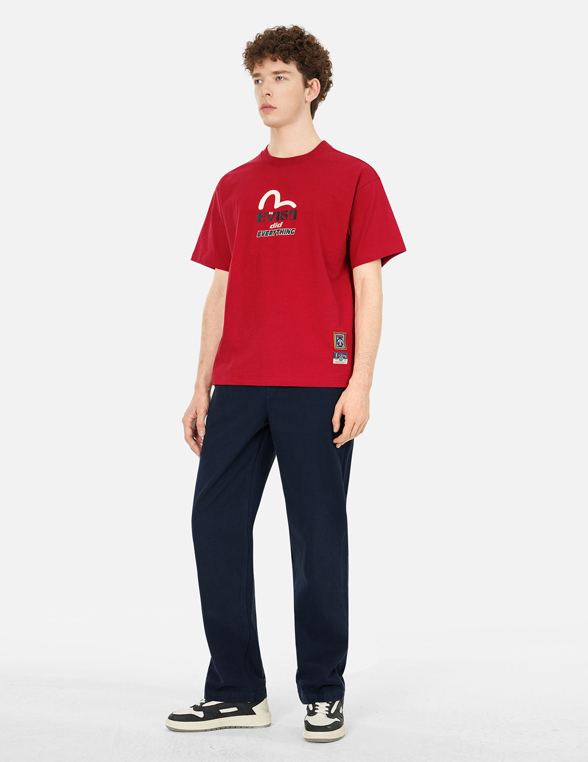 Premium Slogan Appliqué Embroidery Straight Fit Work Chino Pants - Comfortable & Stylish for Office, Casual Wear & Outdoor Activities