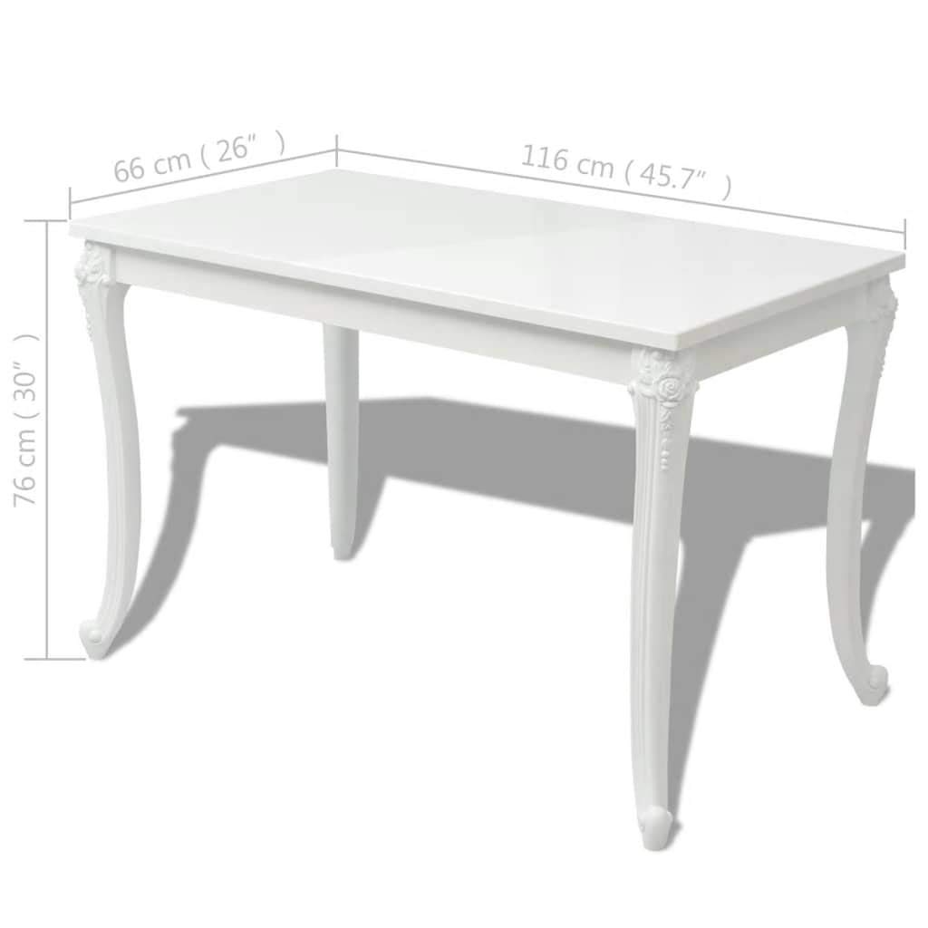 FAMIROSA Glossy Coffee Table - Modern MDF Sofa Table for Living Room & Office Decor