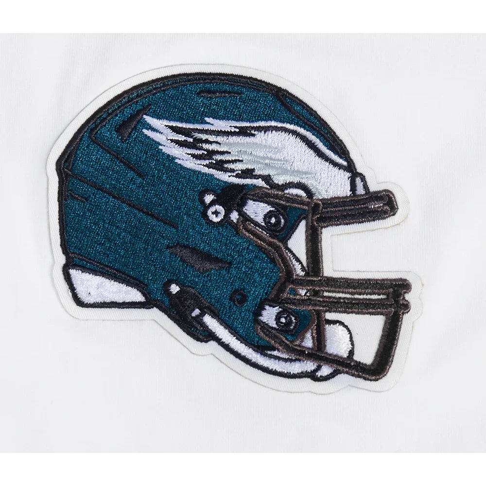 Philadelphia Eagles Men's Classic Mesh Striped Tee Shirt - Official NFL Football Fan Jersey - White Cotton Comfort Fit for Game Day & Casual Wear