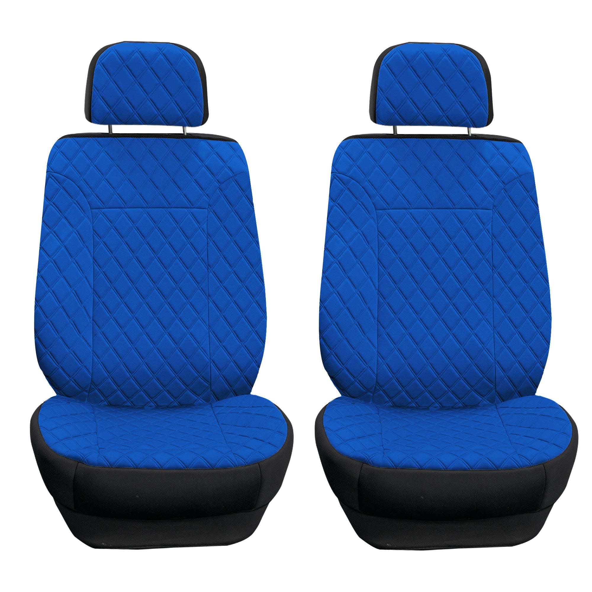FH Group Neosupreme Universal Low Back Car Seat Covers - Removable Headrest, Airbag Compatible for SUV, Van, Truck - Premium Blue Seat Protectors for Comfort & Style - Perfect for Daily Commute, Road Trips & Family Travel