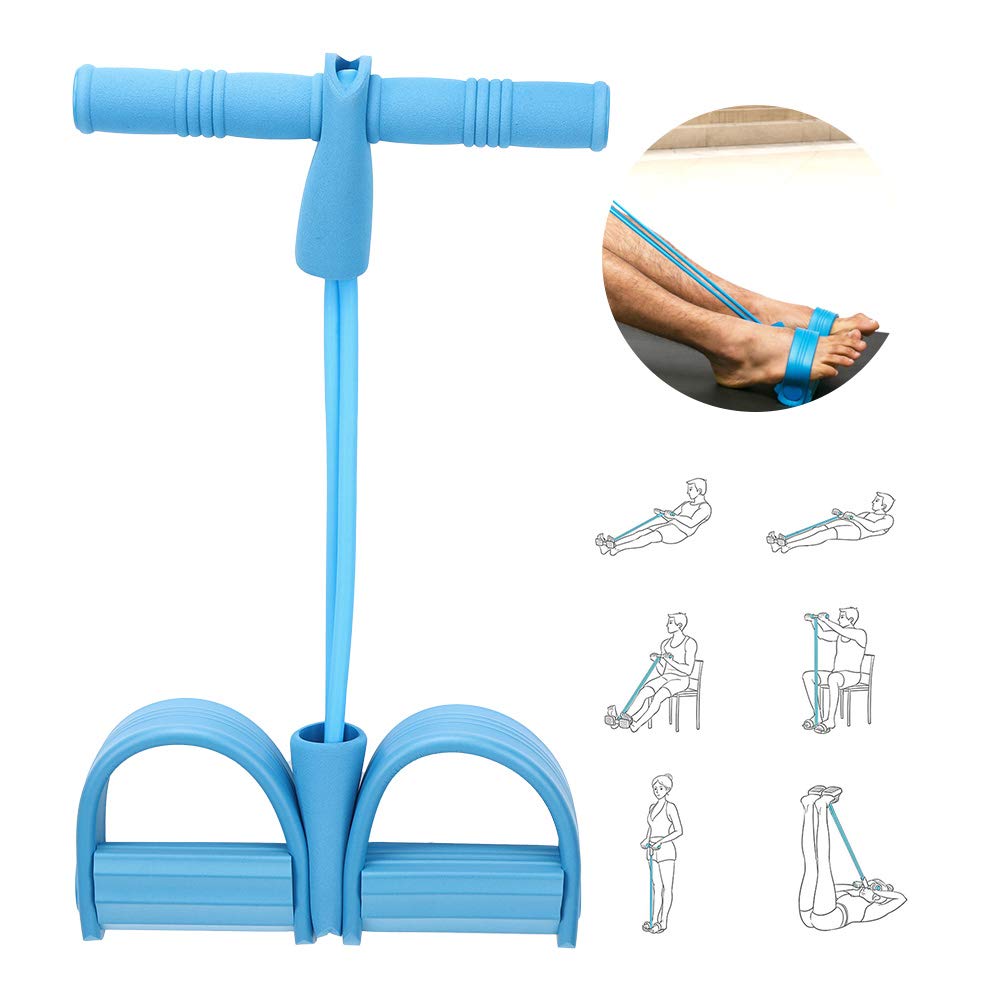 2-Tube Fitness Ankle Puller Yoga Resistance Bands - Multifunctional Workout Trainer for Women - Tension Ropes for Body, Abdomen, Waist, Arm & Tummy Exercise - Perfect for Home Gym, Yoga, Pilates & Stretching Routines