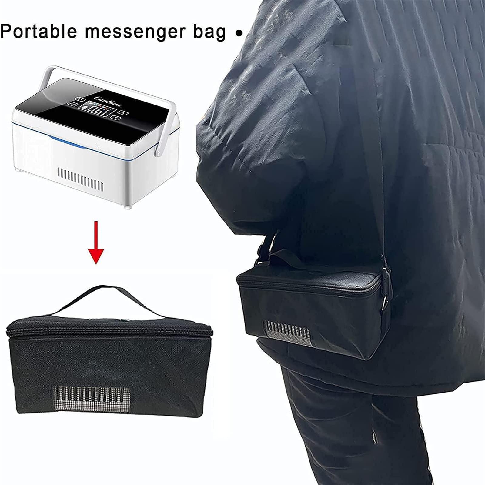 Portable USB Rechargeable Insulin Cooler Travel Case - Mini Medical Refrigerator (0-8°C) for Diabetics | Triple Battery Backup | Perfect for Car, Home & Outdoor Use