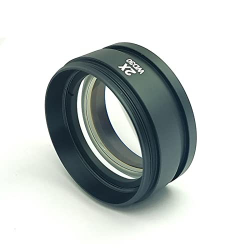 2X Auxiliary Objective Barlow Lens with M48*0.75 Thread - Microscope Accessories Kit for Stereo Microscopes | Perfect for Microscope Slides & Scientific Research