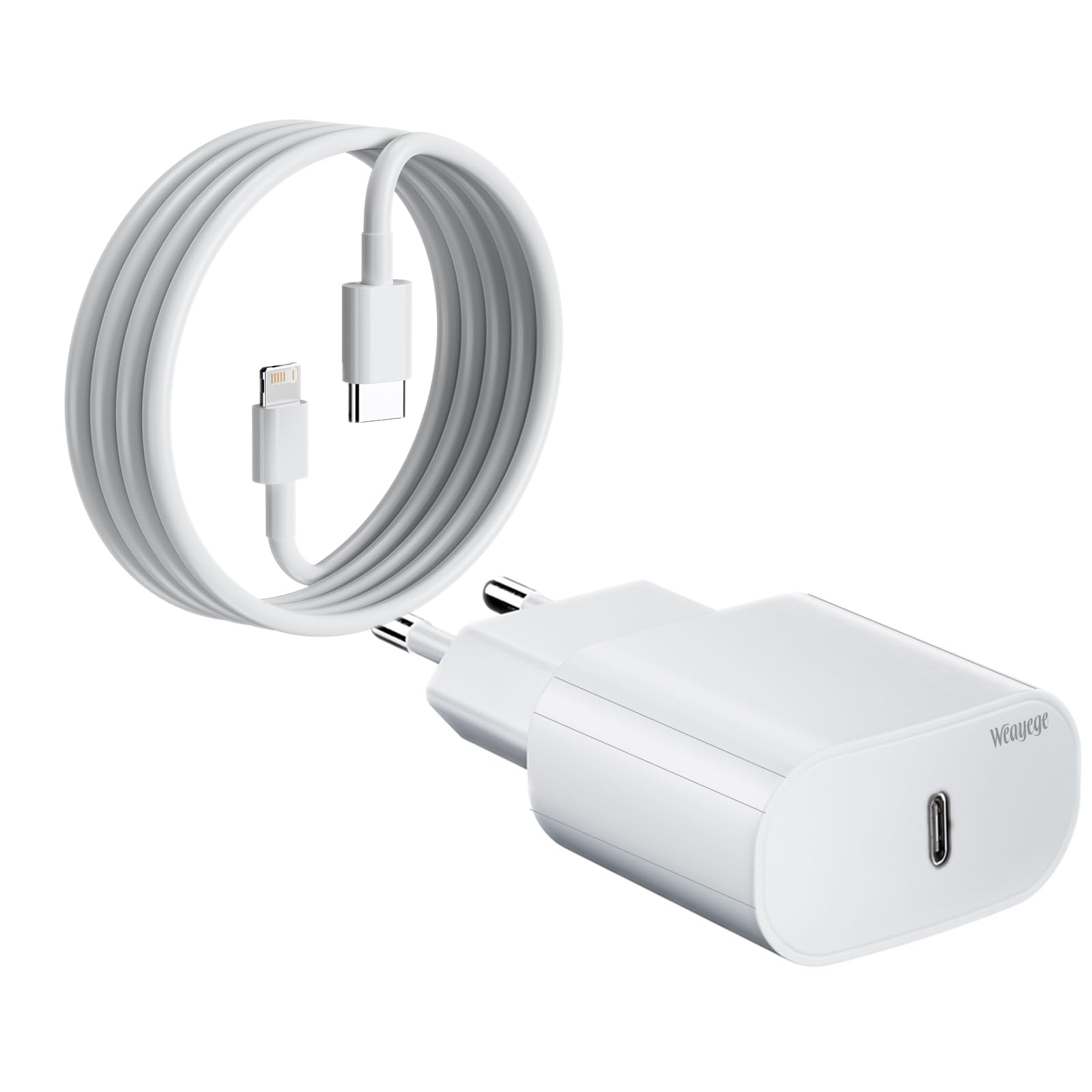 2-Pack MFi Certified 30W USB C Fast Charger with 6ft Cable - PD3.0 Quick Charger for iPhone 14/13/12/11/X Series - Perfect for Home, Office & Travel Charging Needs