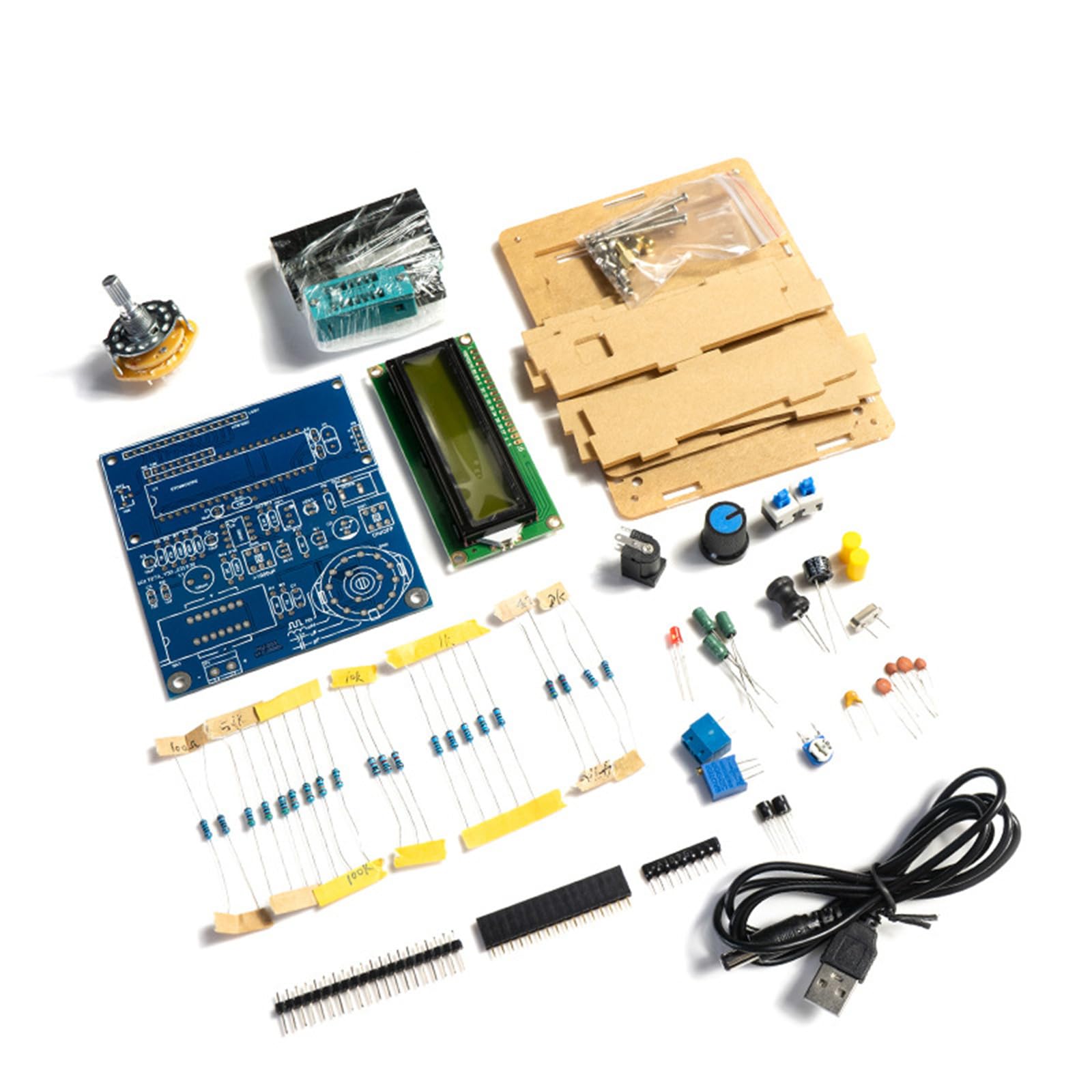 Digital LCD Frequency Counter & Capacitance Meter Tester Kit - Accurate Hz & Capacitance Measurement for Electronics, DIY Projects, and Electrical Testing