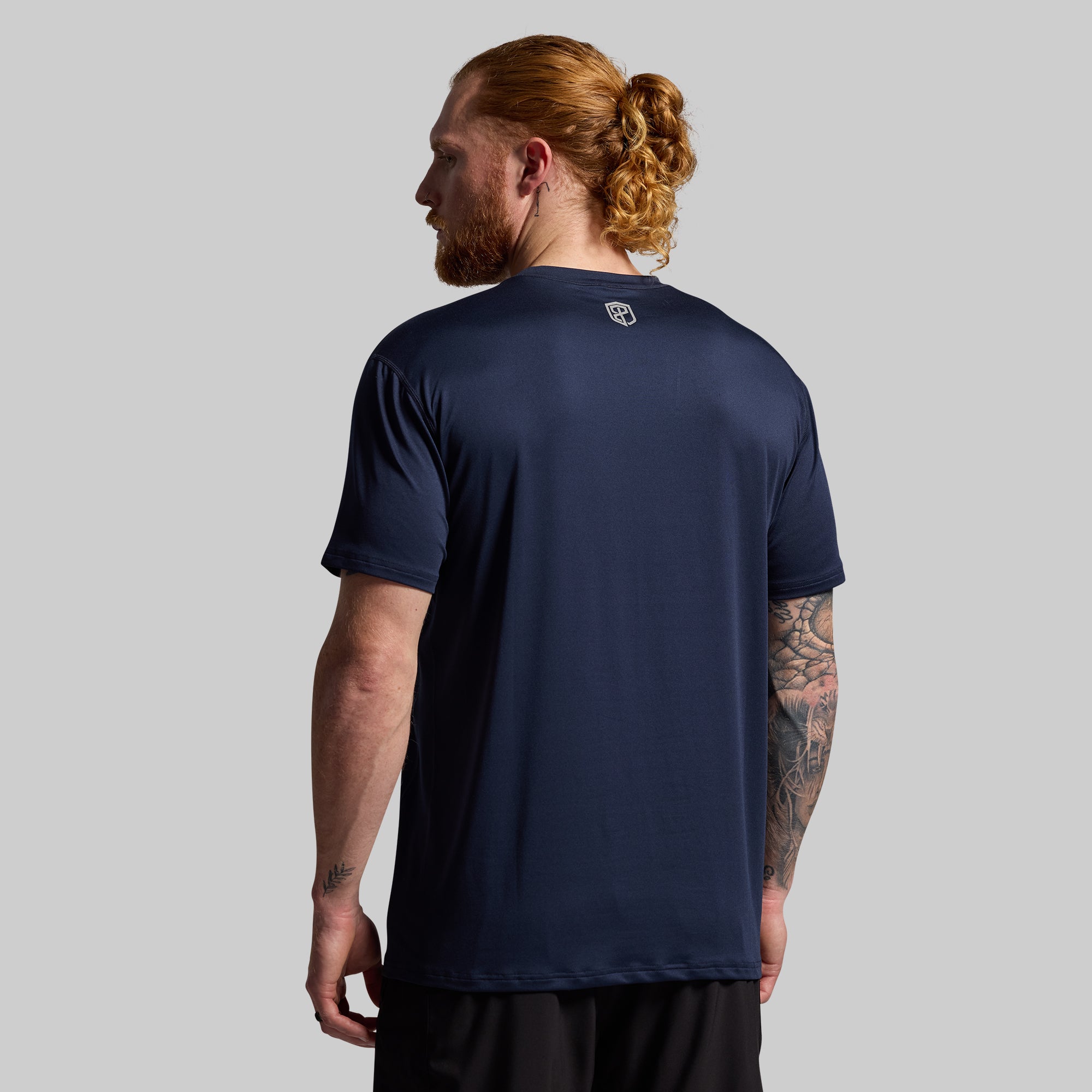 BP Navy Athleisure T-Shirt for Women | Soft & Comfortable Yoga Tee | Perfect for Workouts, Running & Casual Wear