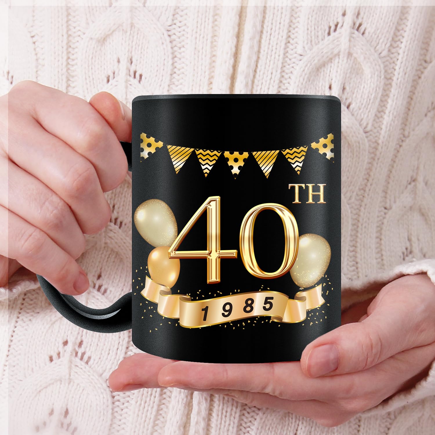 40th Birthday Gifts for Men & Women - Unique 1985 Themed Present Ideas for 40 Year Olds - Funny Coffee Mug for 40th Birthday Celebration - Perfect for Office, Home & Party Use