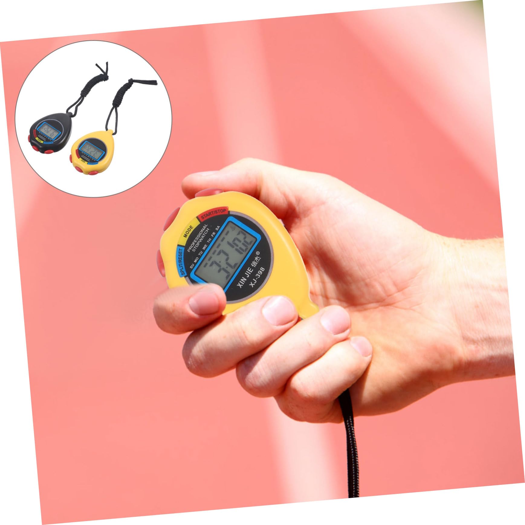 BELLIFFY Digital Sports Stopwatch - 2 Pack Multi-Function Running Timer with Chronograph for Fitness Training, Track & Field, Swimming | Portable Electronic Stopwatch for Coaches, Athletes & Gym Workouts