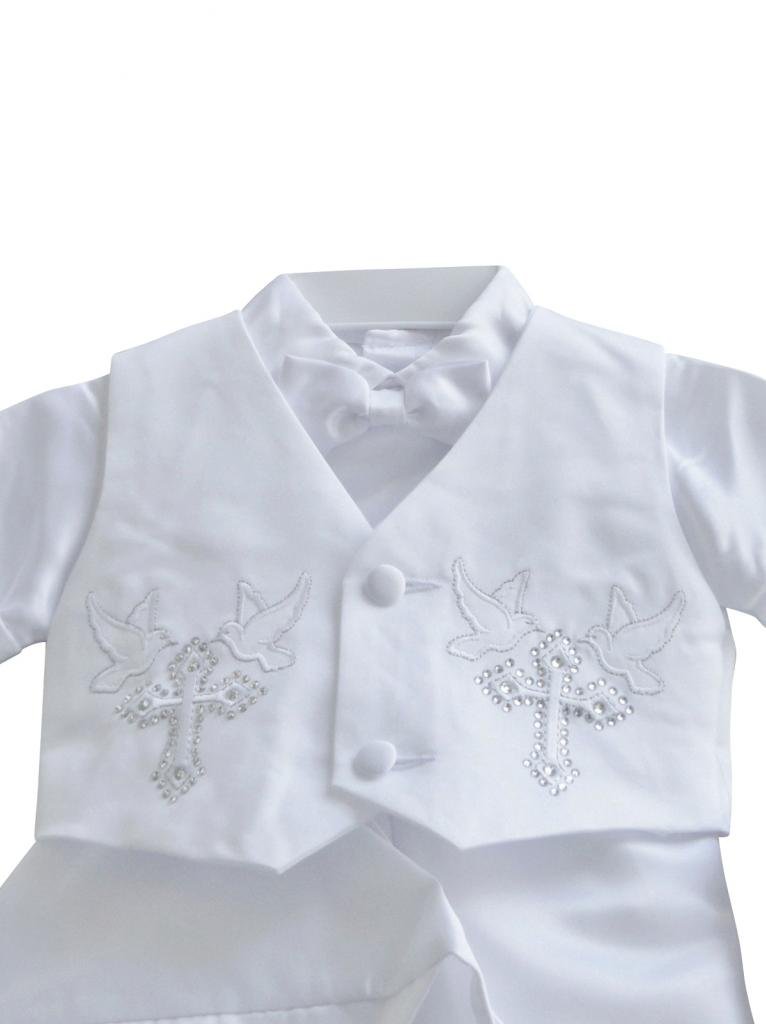 White Baptism Outfit for Boys - Baby to Extra Large (B4) | Perfect for Christening, First Communion & Special Church Events
