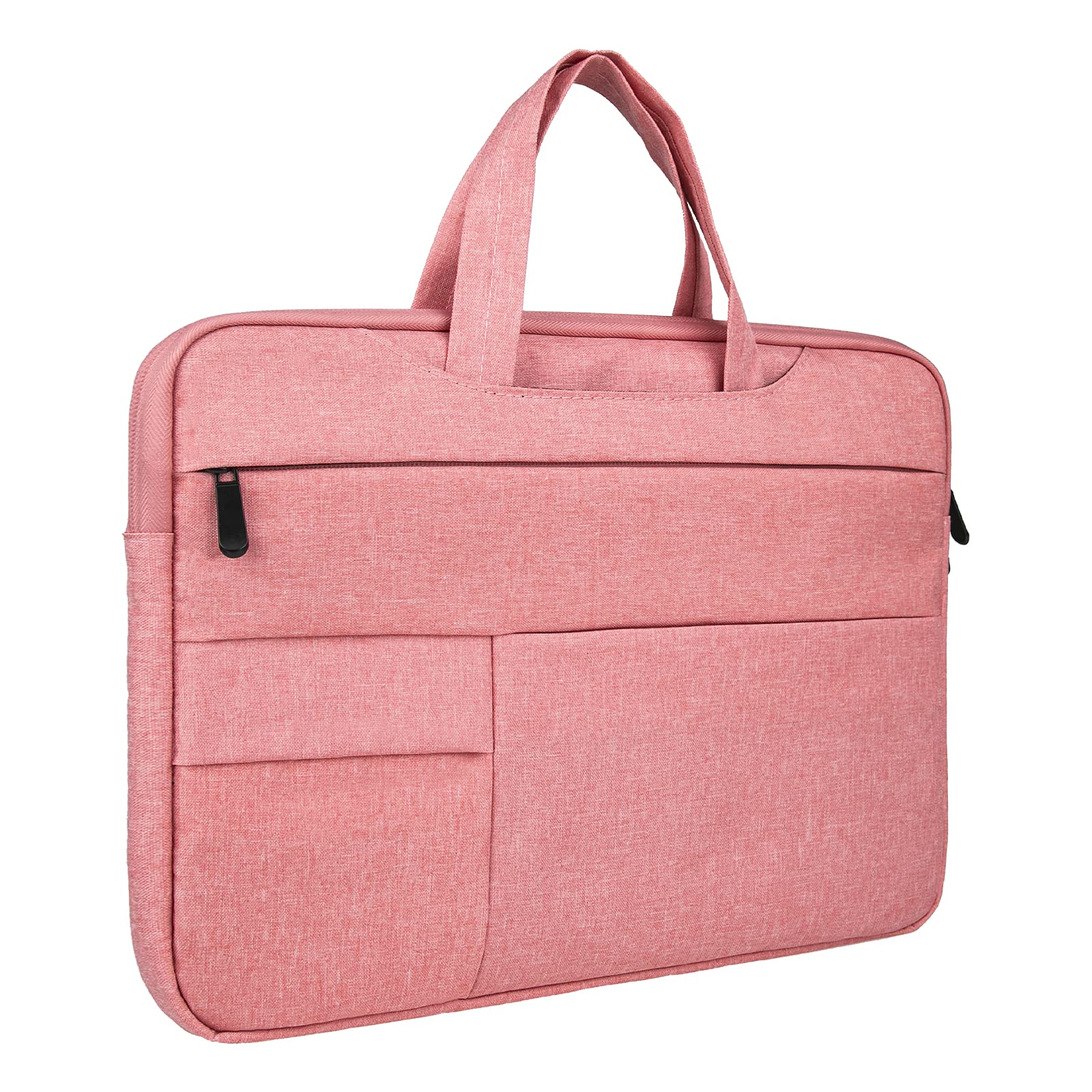 LLAYOO 16 Inch Laptop Sleeve with Handle - Lightweight Protective Case for MacBook Pro/Air, Ultrabooks & Notebooks - Pink Carrying Cover with Organizer Pockets (Perfect for Work, School & Travel)