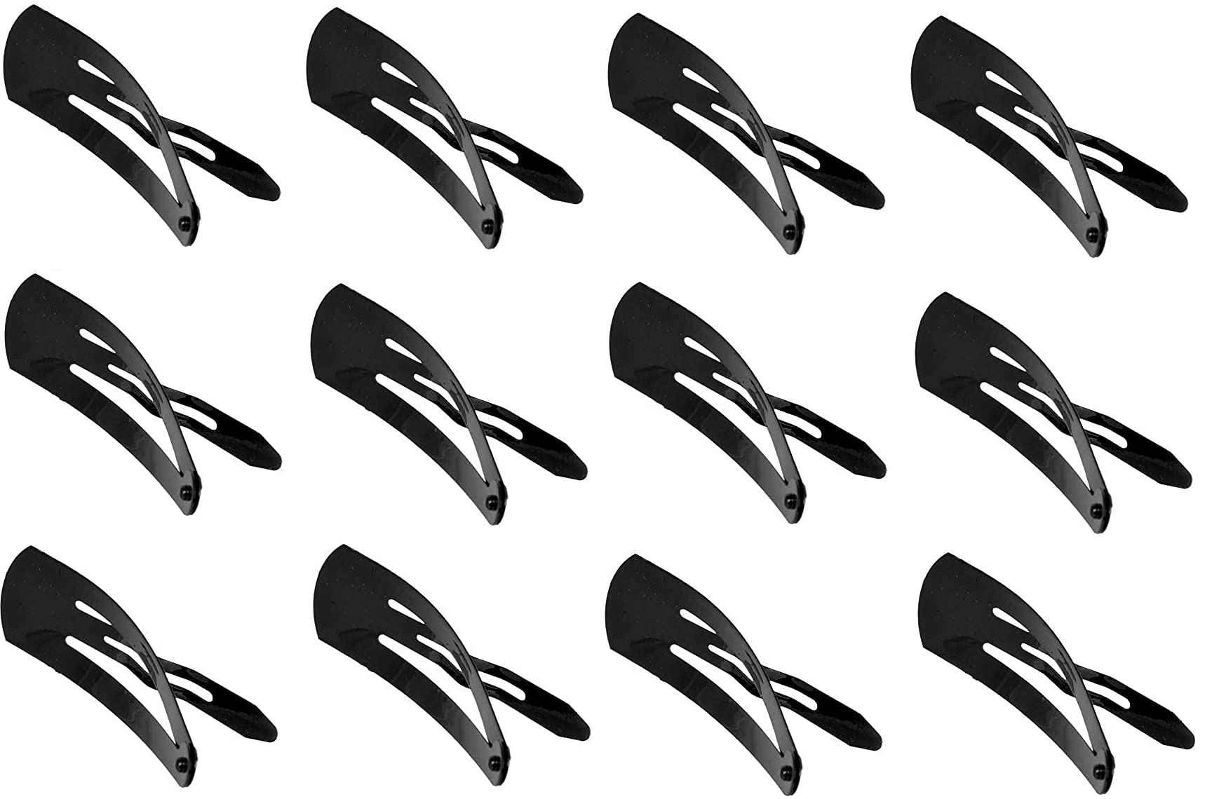 Ghelonadi Metal Hair Clips for Women - No Slip Snap Barrettes (6 Pair) - Perfect for Long Hair & Daily Styling