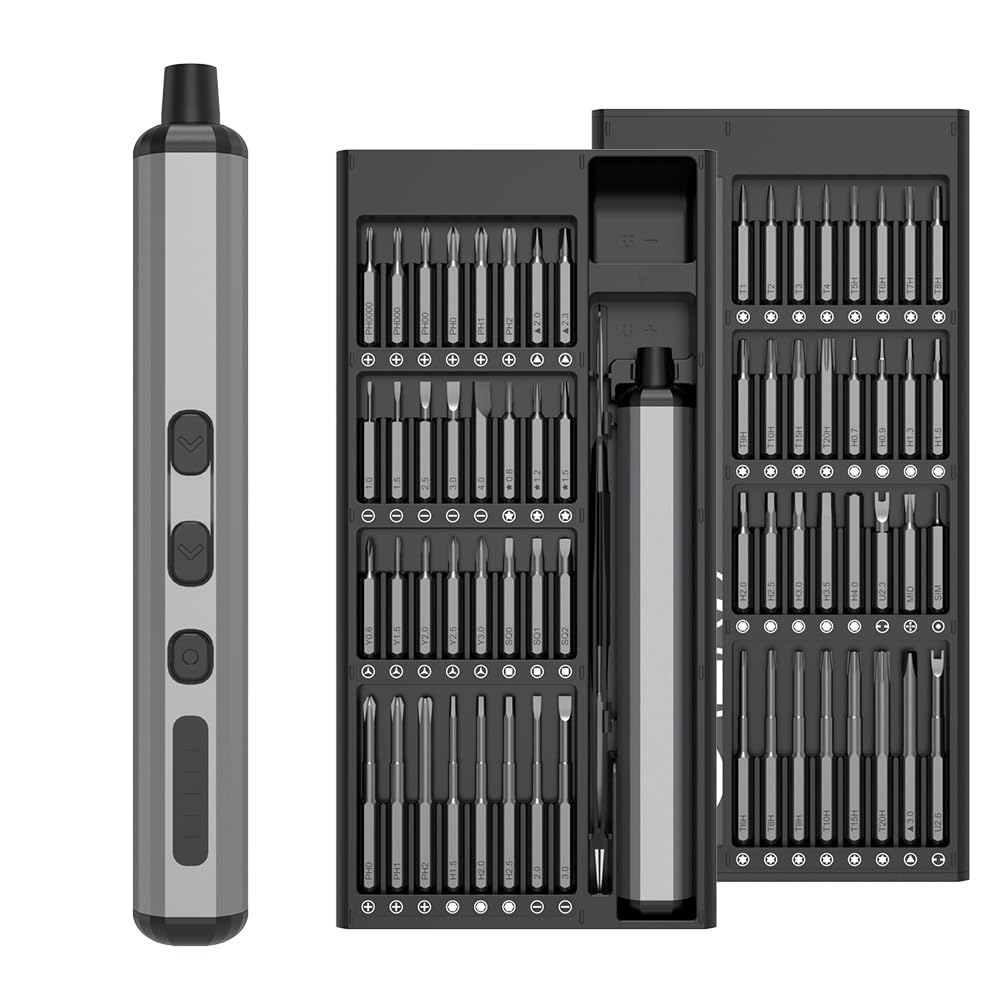 **68-in-1 Electric Screwdriver Set with Rechargeable Battery - Cordless Power Screwdriver for DIY, Home Repair & Electronics (Perfect for Furniture Assembly & Tech Gadgets)**