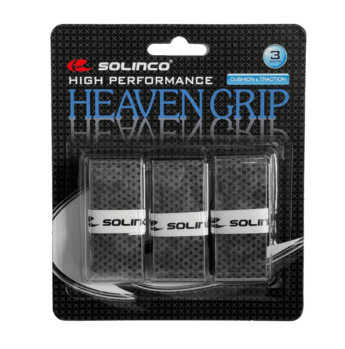 Solinco Heaven Overgrip - 3 Pack | Premium Tennis Racket Grip for Enhanced Comfort & Sweat Absorption | Perfect for Tennis, Badminton & Racquetball Players