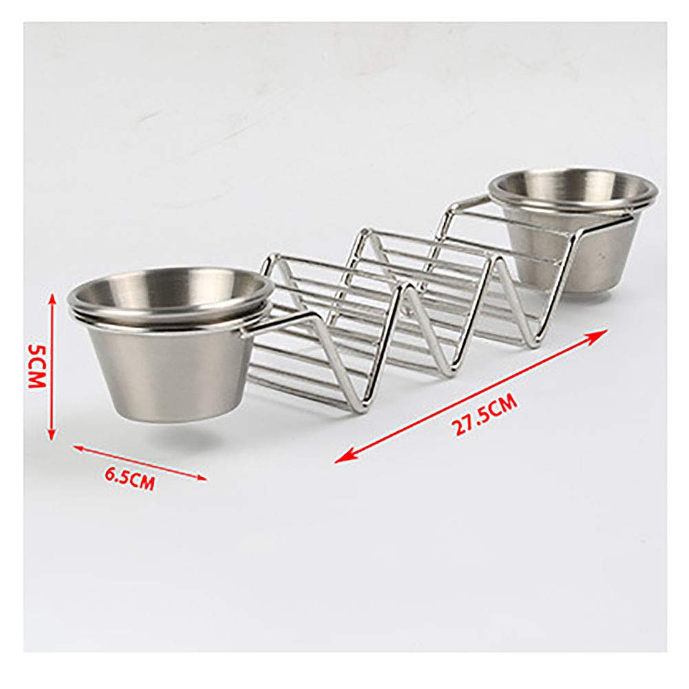 Premium Stainless Steel Taco Shell Stand - Holds 3 Tacos Upright | Oven & Dishwasher Safe Taco Holder | Perfect for Taco Nights, Parties & Mexican-Themed Dinners