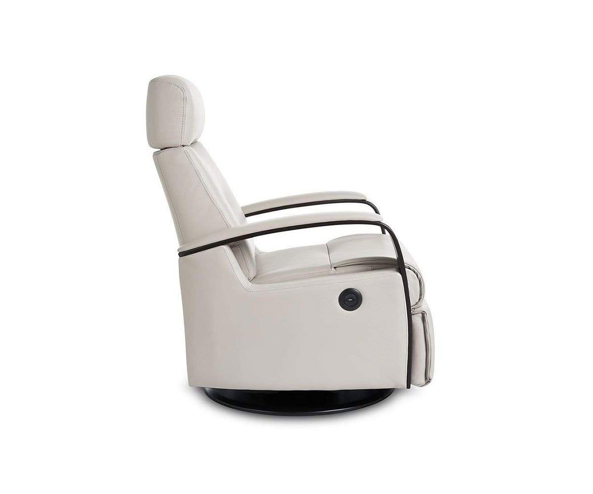 Premium Namsos Leather Power Recliner Chair - Electric Massage Sofa with USB Charger & Cup Holders - Perfect for Living Room, Home Theater & Office Relaxation