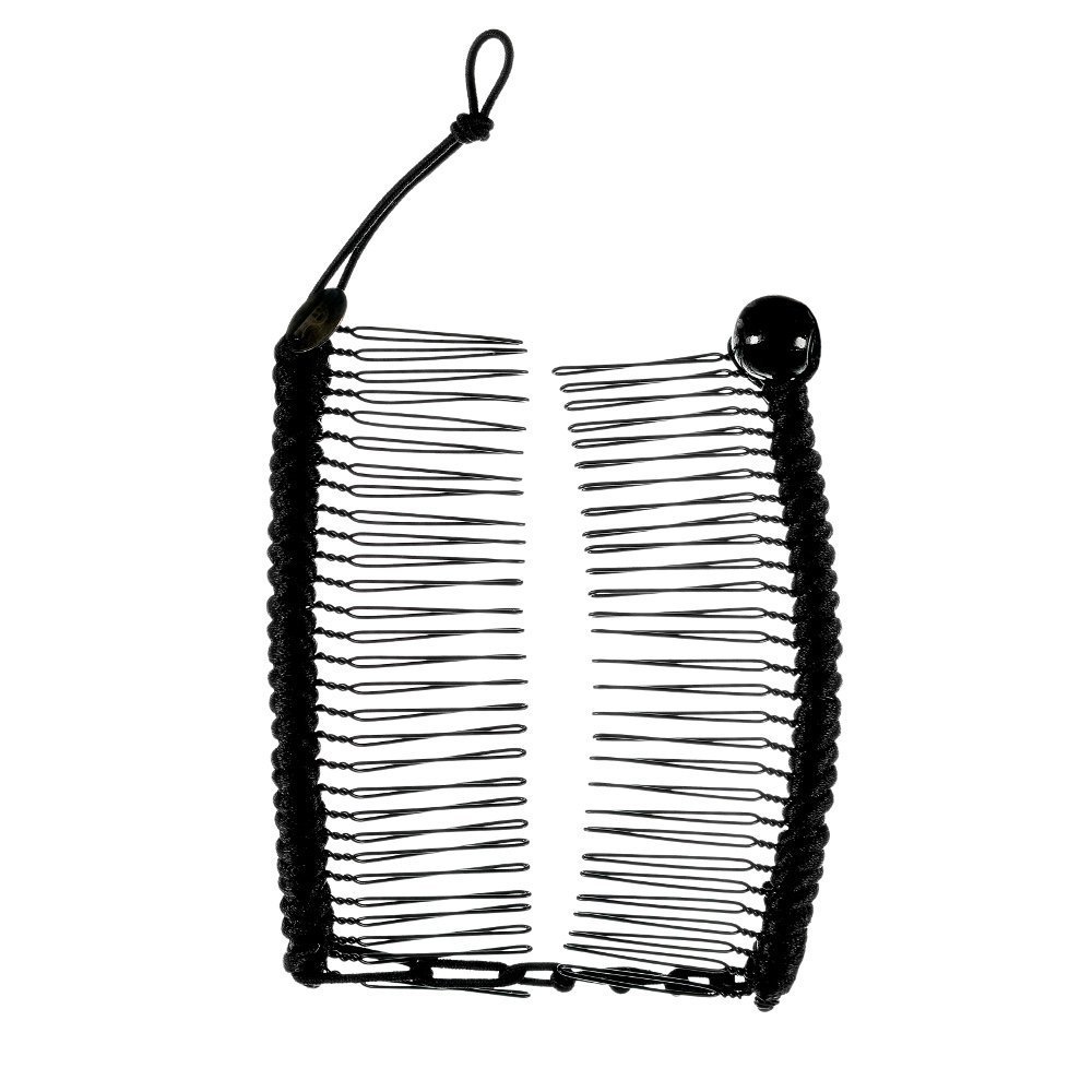 HairZing Clip | Medium Stretchy Banana Hair Clips for Women - Snug Comb Clips for Thick, Thin & Curly Hair - Comfortable All-Day Hold - Perfect for Workouts, Office & Everyday Styling