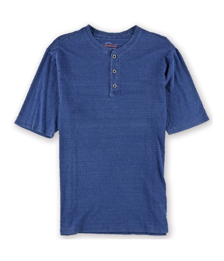 Weatherproof Men's Textured Henley Shirt - Long Sleeve Casual Button-Up Shirt for Outdoor Activities, Hiking & Fall Layering