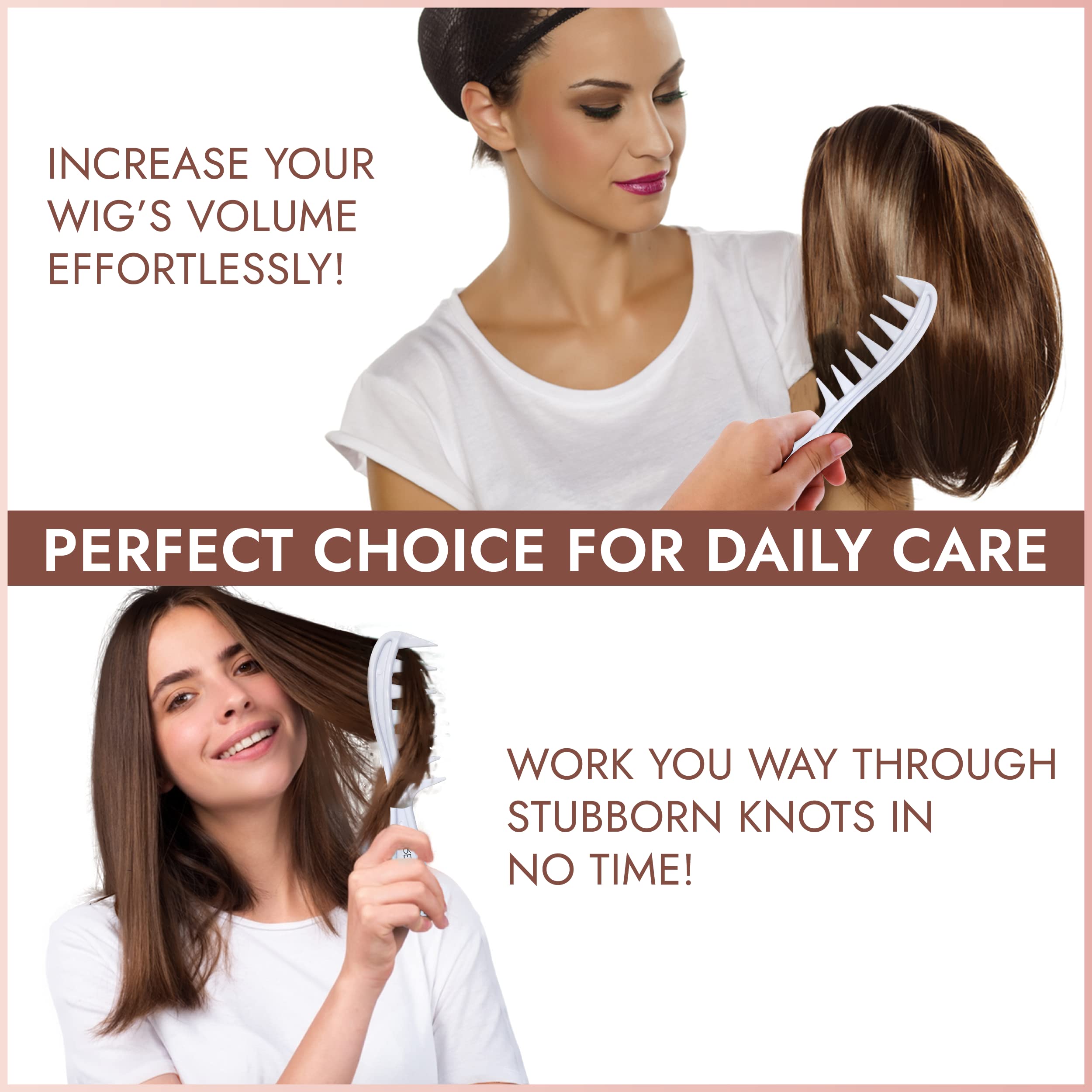 Wide Tooth Detangling Comb for Hair & Wigs – Gentle Styling Tool for Wet, Curly, and Thick Hair – Perfect for Salons, Travel, and Home Use