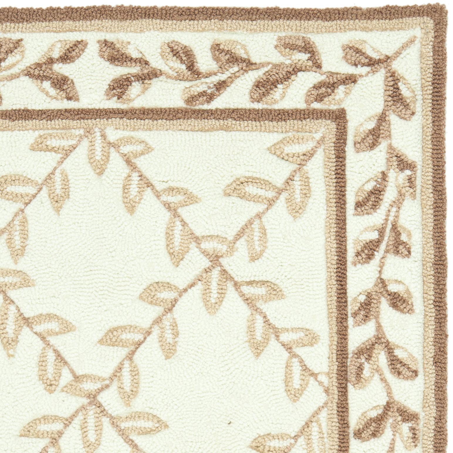 SAFAVIEH Hand-Hooked Trellis Country Round Area Rug - 8' Ivory & Sage, Non-Shedding & Easy Care, Perfect for High Traffic Living Room, Bedroom, Dining Room & Home Office (EZC430B)