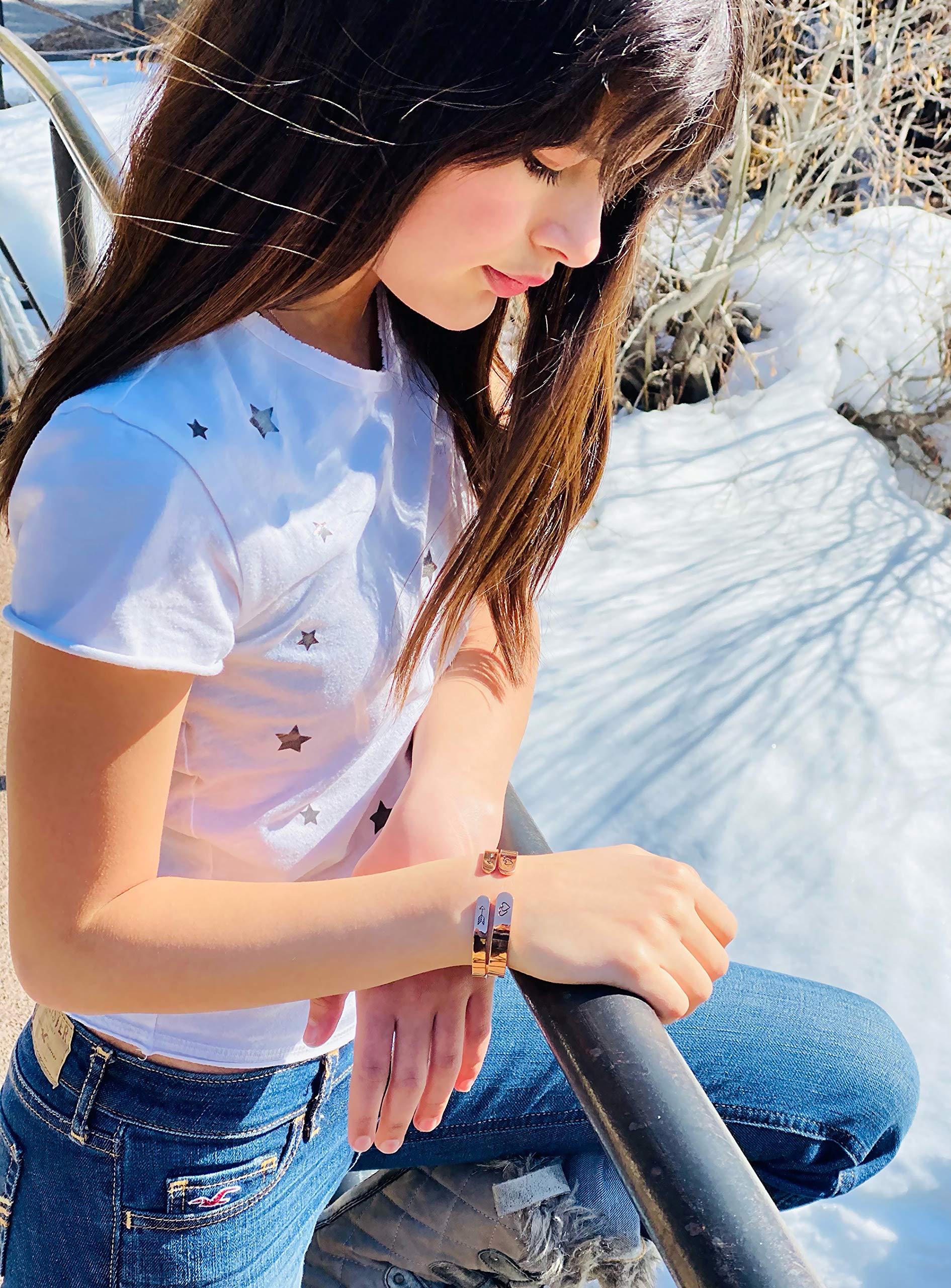 JoycuFF Stainless Steel Bracelet for Women - Elegant Cuff Bangle Gift for Mom, Mother, Mummy - Perfect for Christmas, Birthday, Thanksgiving - Meaningful Year-Round Present | Ideal for Daily Wear, Special Occasions & Gift-Giving