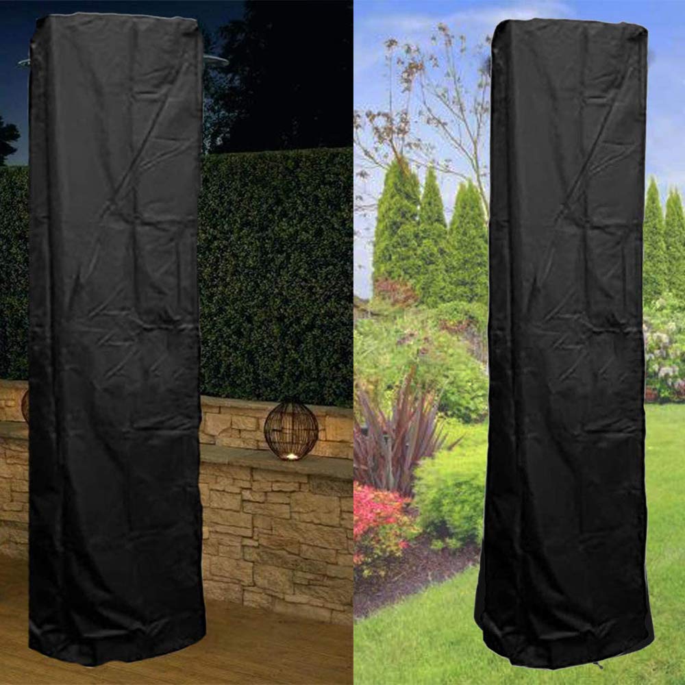 Heavy Duty Waterproof Patio Heater Cover for Pyramid & Triangle Gas Heaters - 86x21x24 Inches Black - Outdoor Veranda, Garden & Backyard Protection