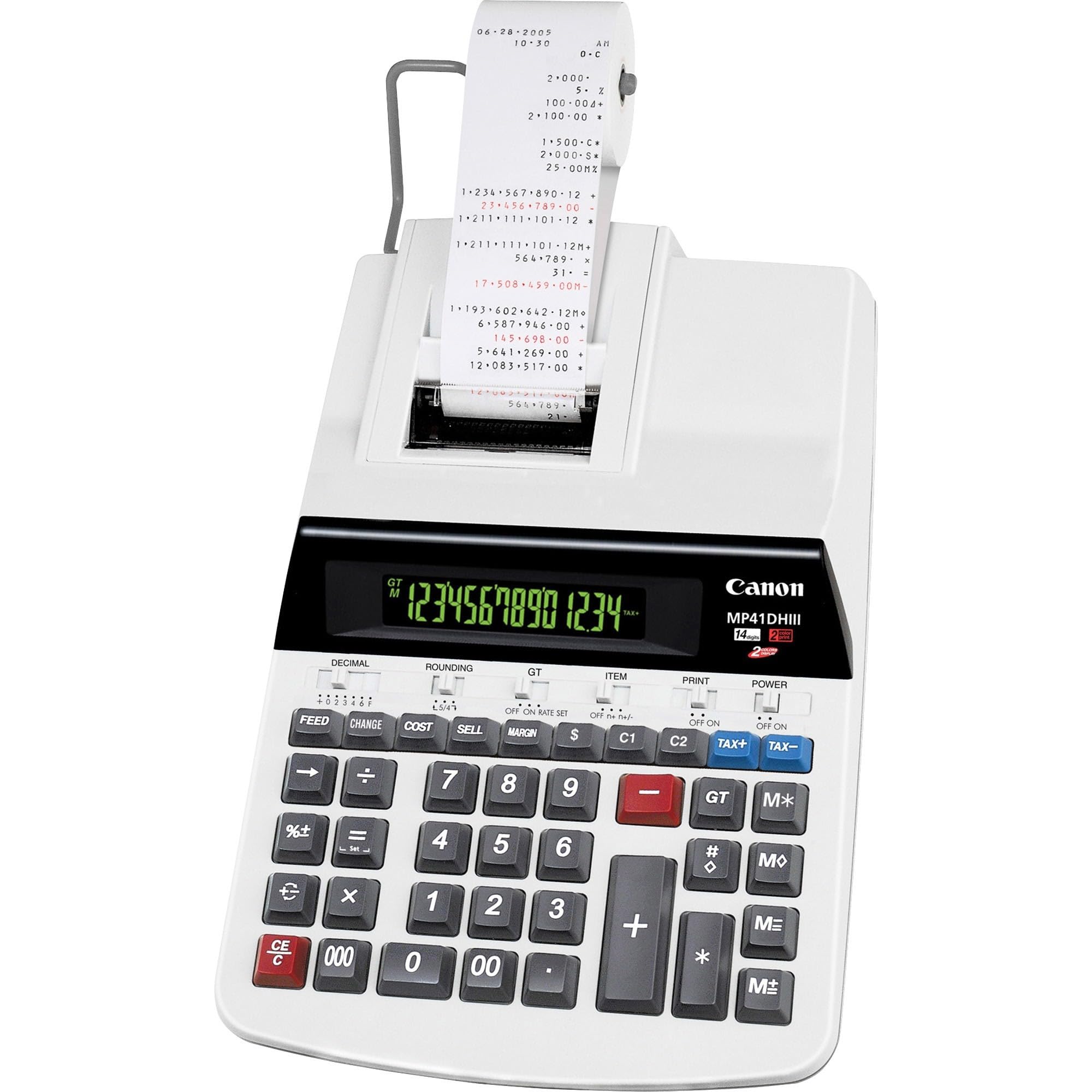 Canon MP41DHIII Desktop Printing Calculator with 12-Digit LCD Display - Ideal for Office, Accounting, and Financial Calculations