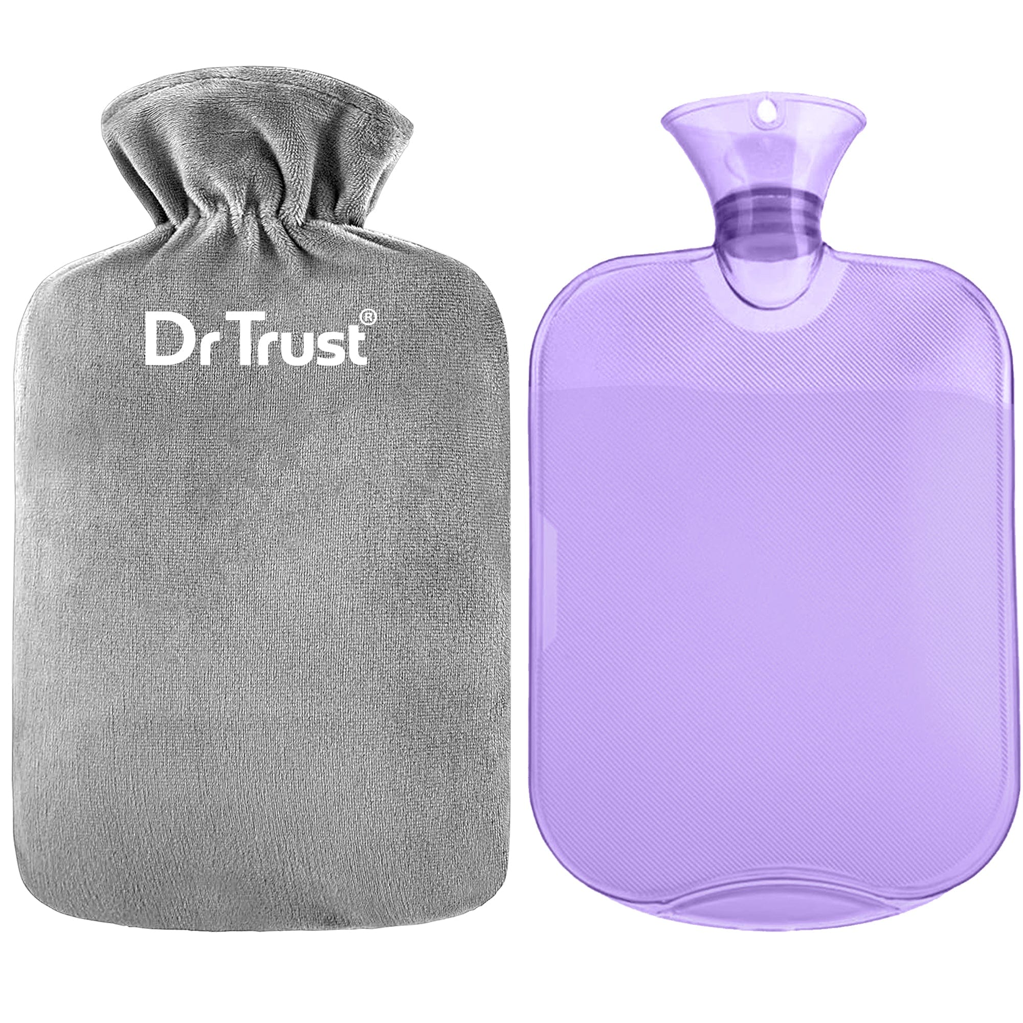 Dr Trust USA Hot Water Bottle Bag for Period Cramps & Pain Relief - Warm Therapy Pouch for Back, Stomach, Neck, Joint Pain - Men & Women Heat Pack for Menstrual Discomfort, Sports Injuries & Muscle Relaxation - Perfect for Home, Office & Travel Use (1 Pack)