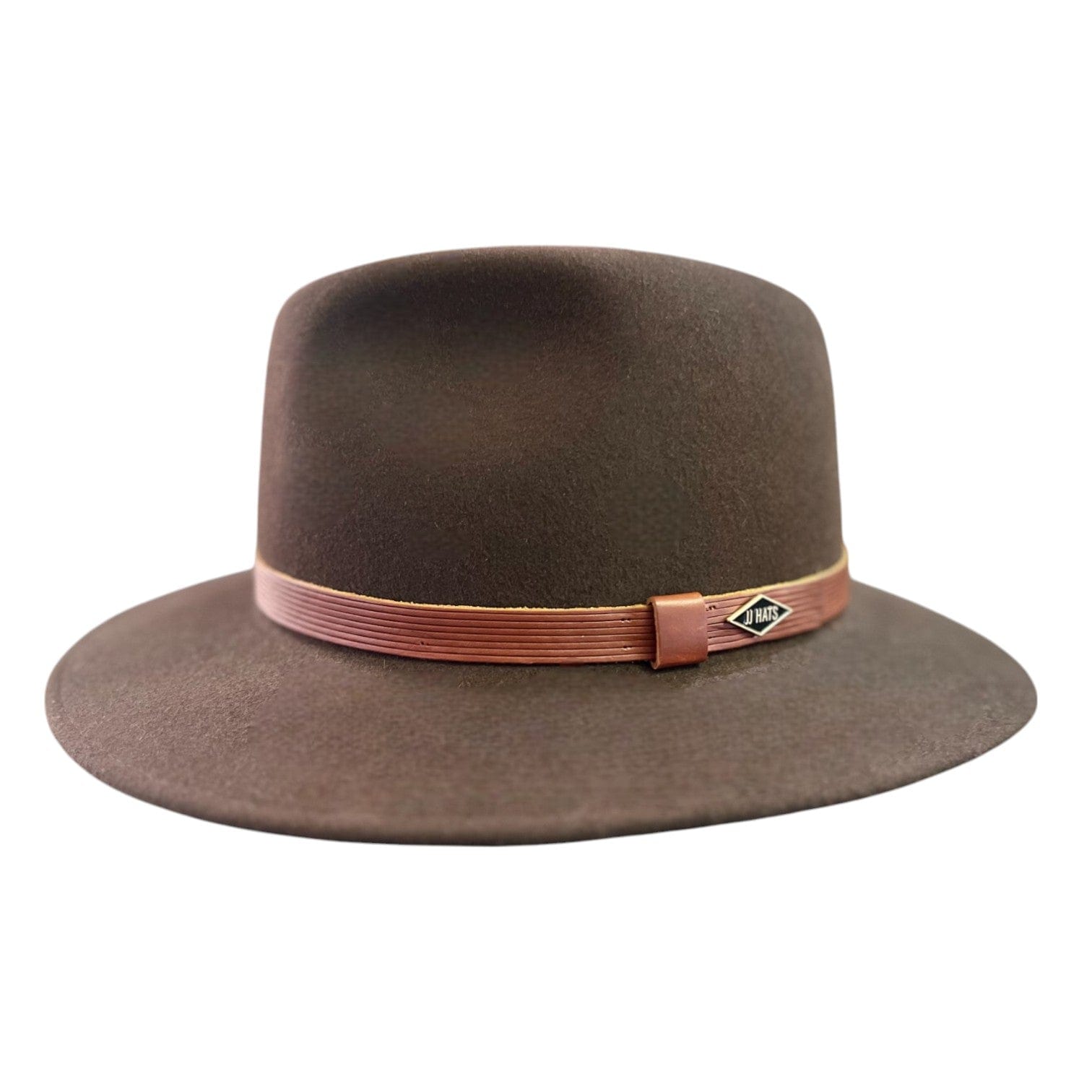 Premium Genuine Leather Travel Hat Band with Faux Fur Lining - Stylish & Comfortable Accessory for Outdoor Adventures, Hiking, and Winter Travel - by JJ Hats