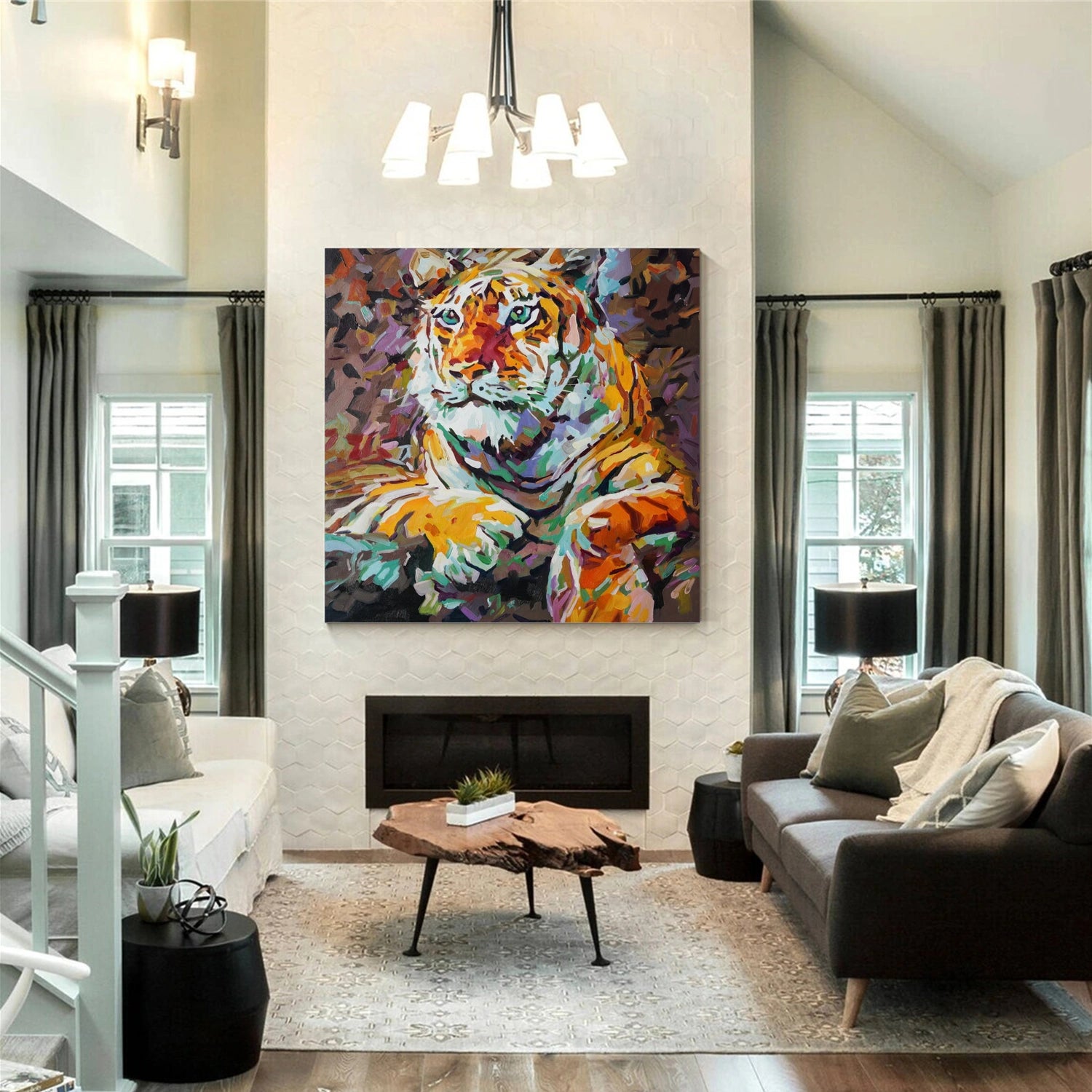 Animal Art Painting #AP131 - Handmade Canvas Wall Decor for Living Room, Bedroom & Office