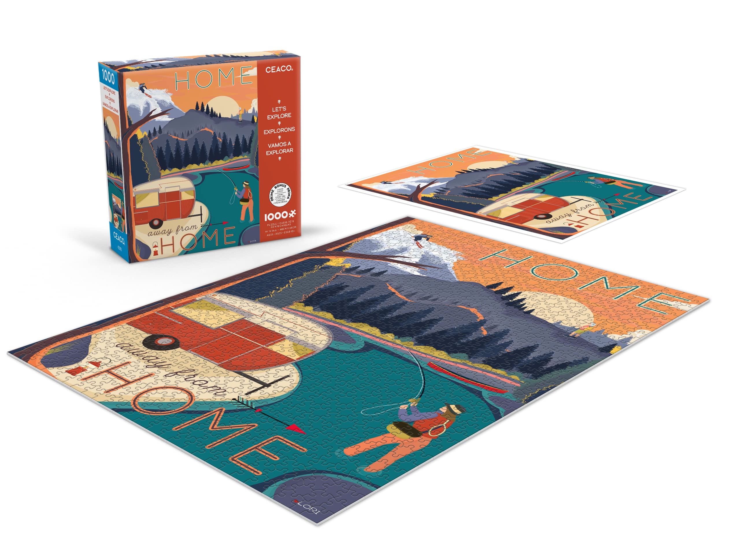 Ceaco Let's Explore Home Away from Home 1000 Piece Jigsaw Puzzle - Perfect for Family Game Night & Relaxation