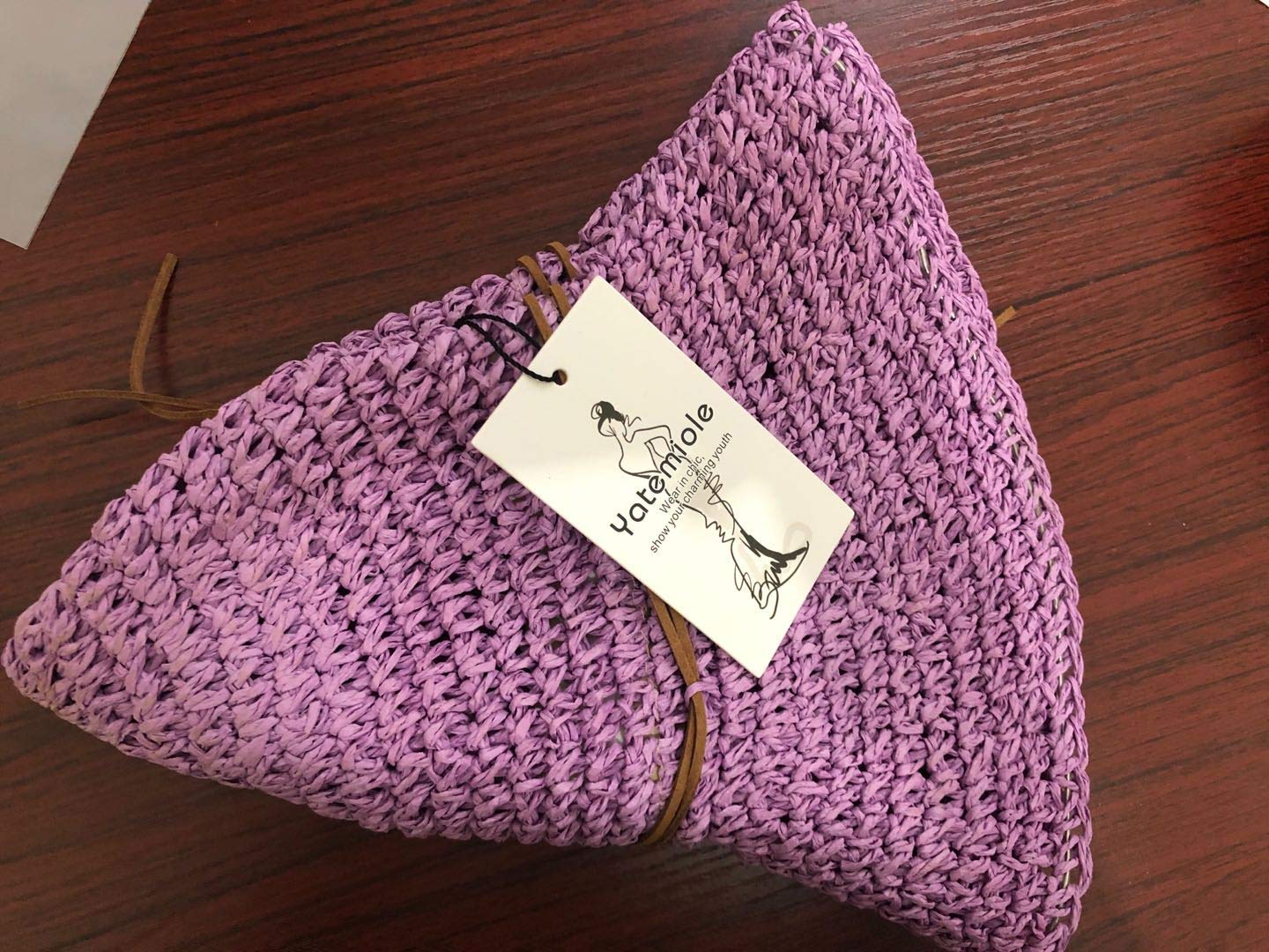 Yatemiole Women's Wide Brim Straw Hat - Foldable Sun Hat for Summer, Beach, Outdoor Activities - UV Protection & Fashionable Design for Travel, Gardening, and Poolside Relaxation