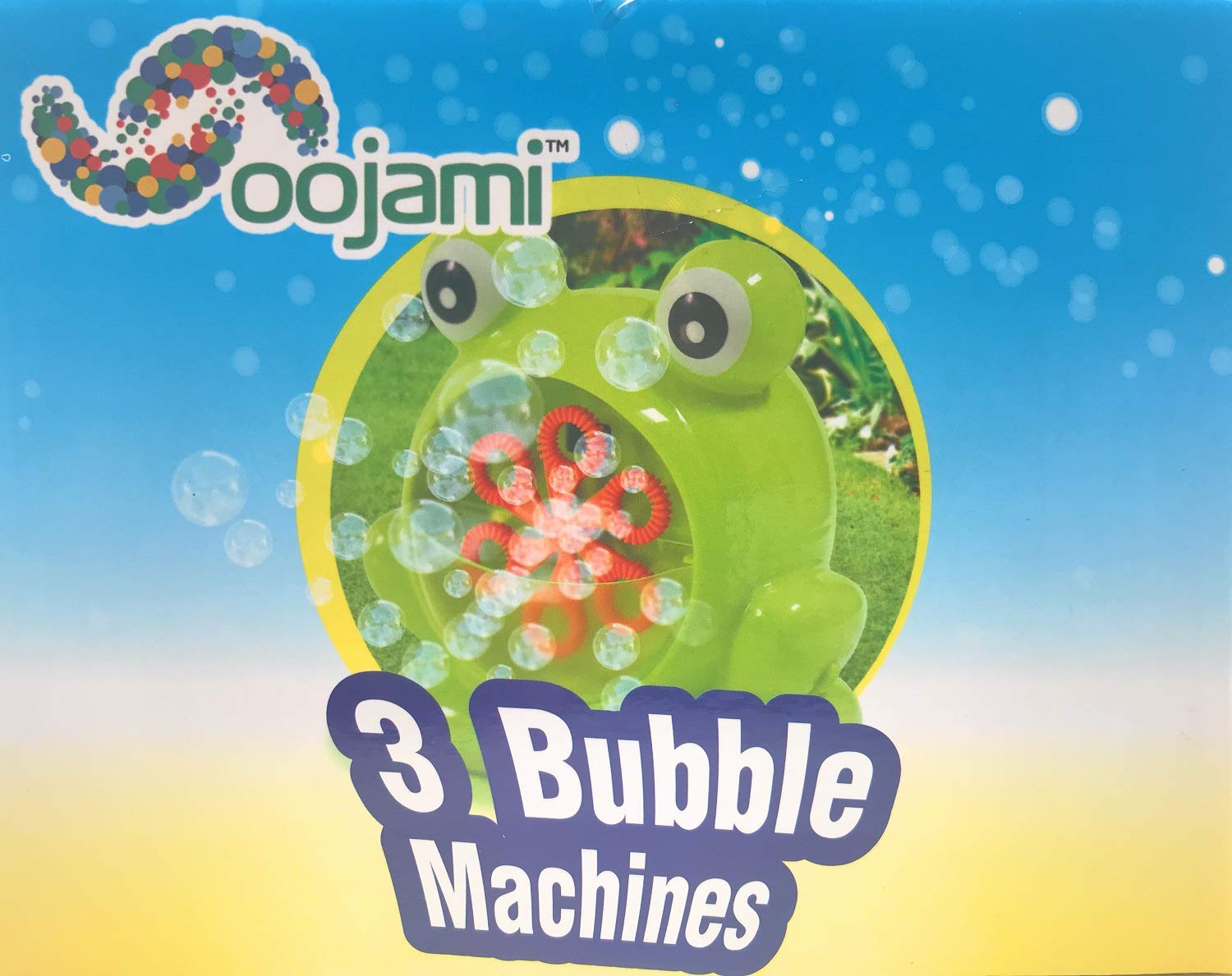 3 Pack Automatic Bubble Blower Machine for Kids - Outdoor & Indoor Party Favors, Birthday Gifts for Ages 3+ with 10 Bottles Bubble Solution - Perfect for Birthday Parties, Backyard Fun, and Summer Activities