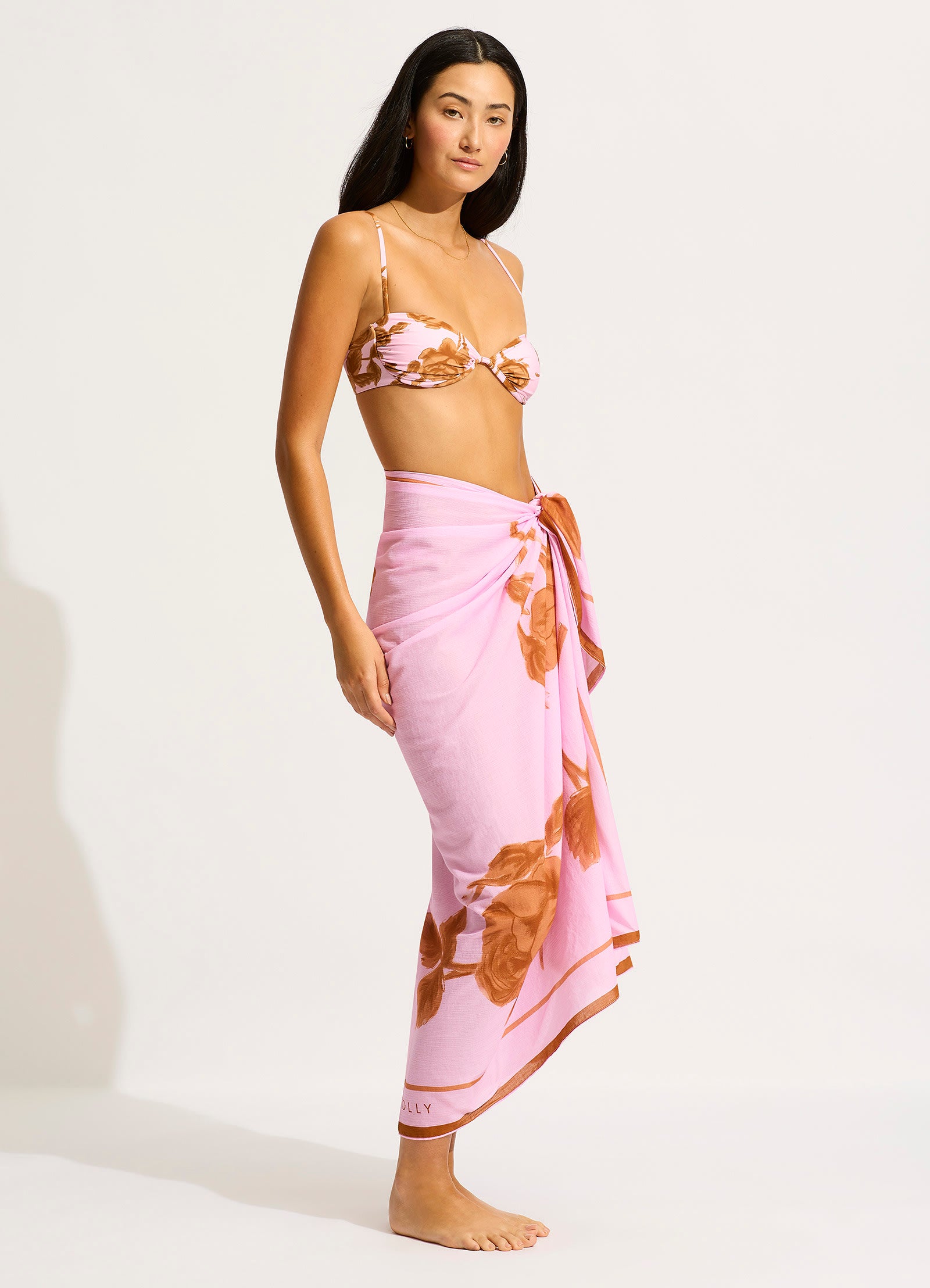 Rococo Sarong Blossom - Floral Print Beach Wrap Skirt for Women | Perfect for Tropical Vacations, Poolside Lounging & Summer Fashion