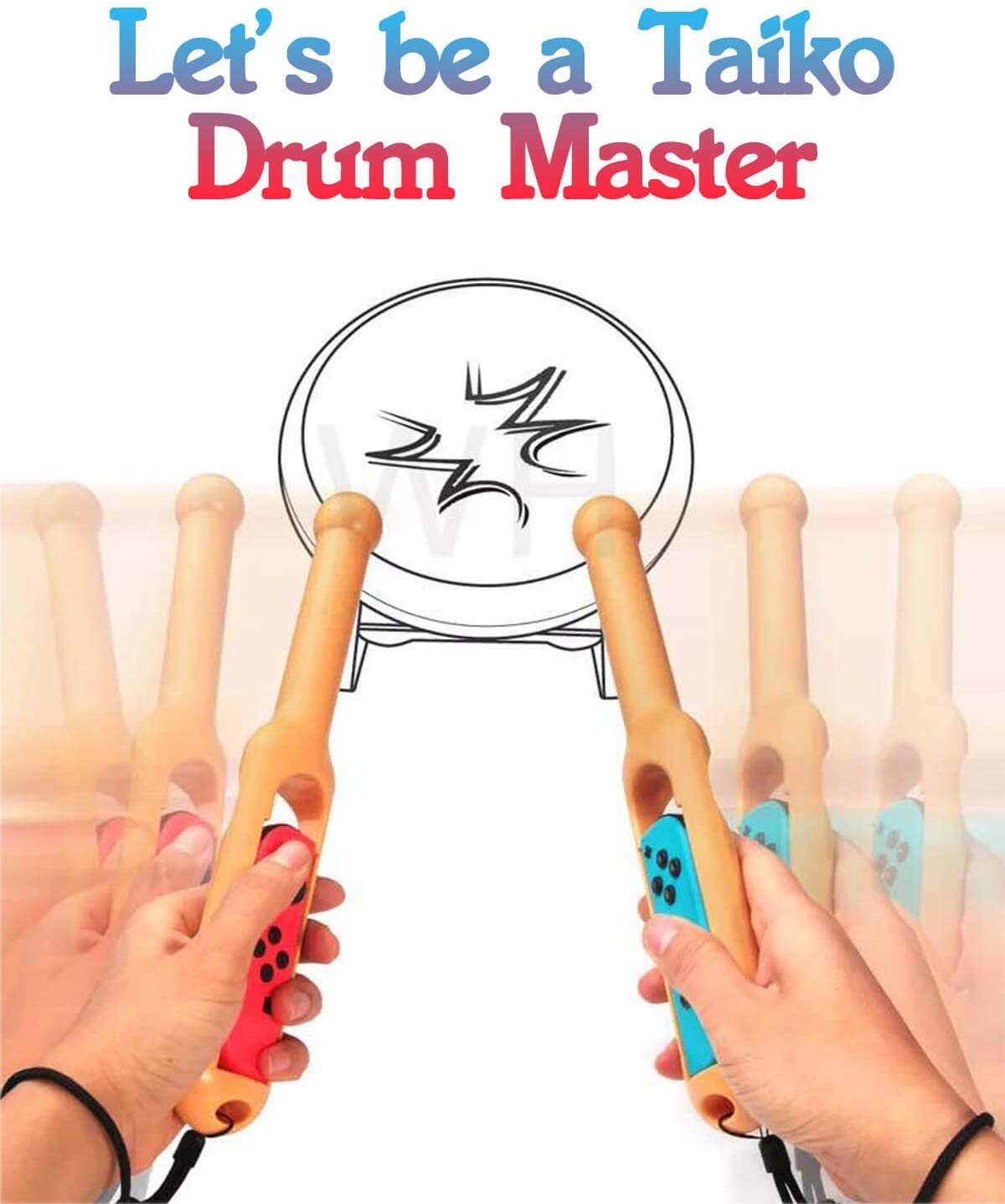 Nintendo Switch Joy-Con Drumsticks - Twin Pack for Taiko no Tatsujin Drum Games - Perfect for Rhythm Gaming and Party Fun