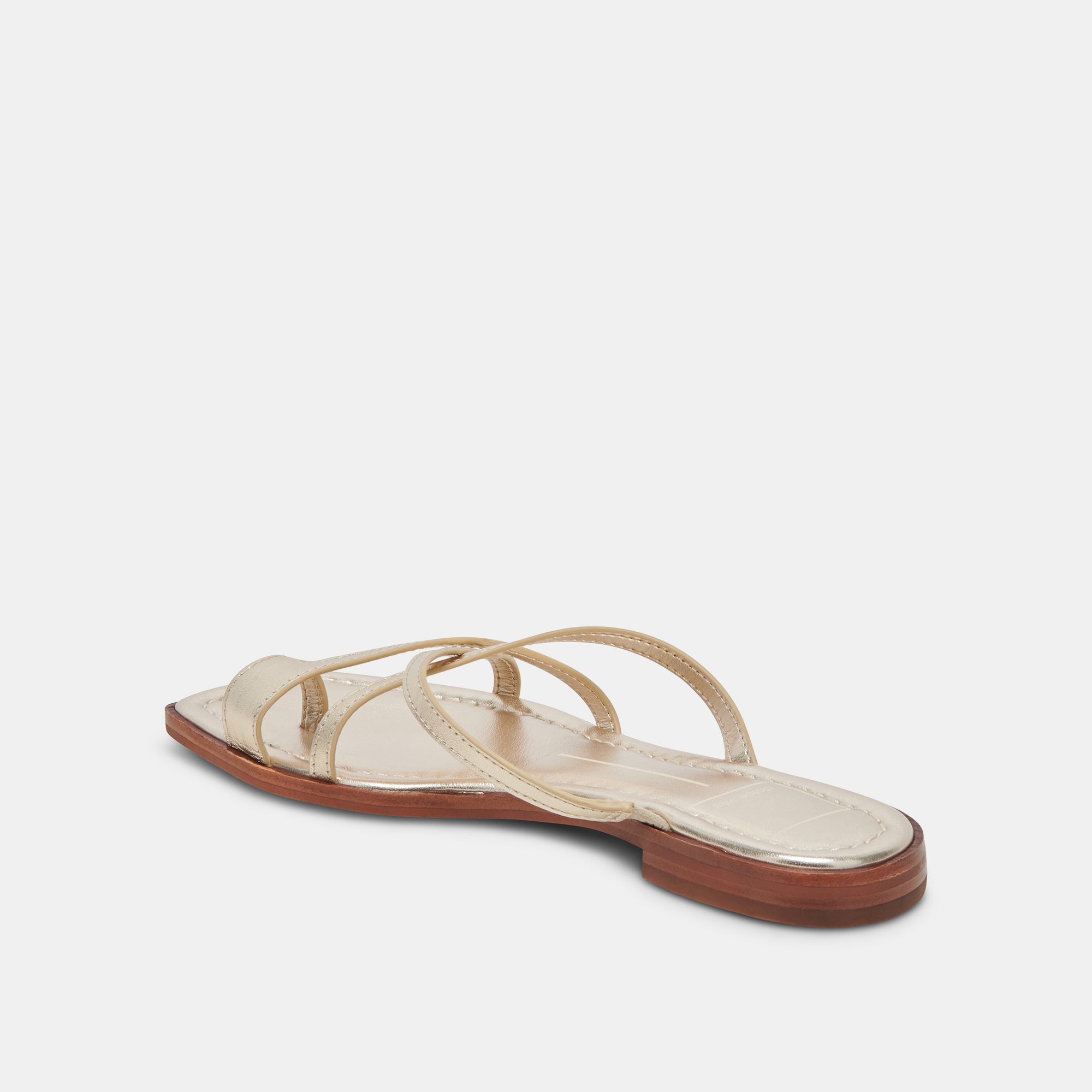 Indigo Sandals - Gold Distressed Leather Women's Fashion Sandals for Summer, Beach & Casual Outings