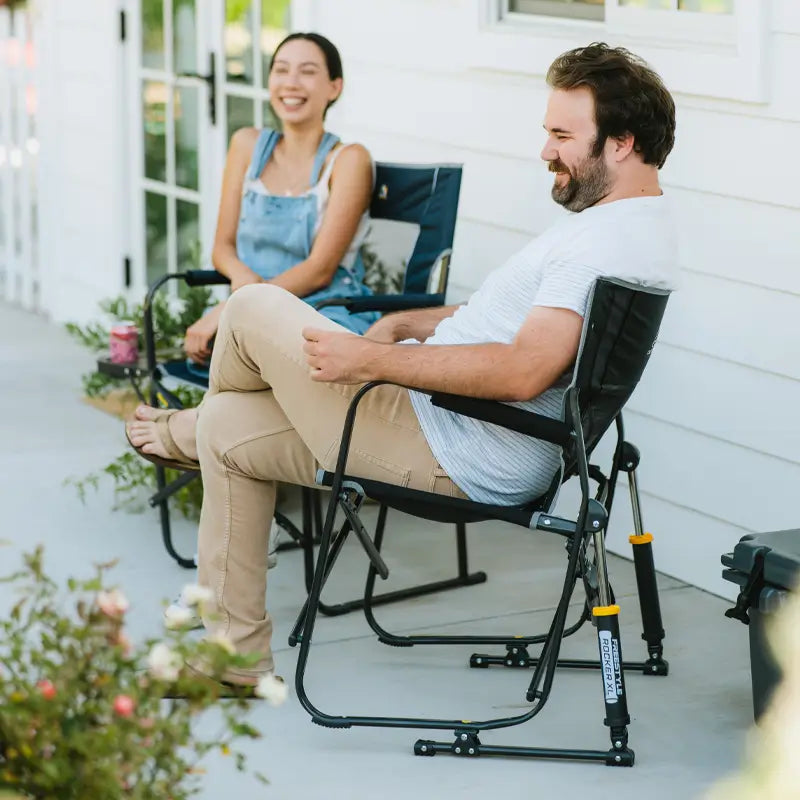 Freestyle Rocker XL™ - Premium Outdoor Rocking Chair for Patio, Garden & Backyard - Comfortable & Durable Lounge Chair for Relaxing, Reading & Sunbathing