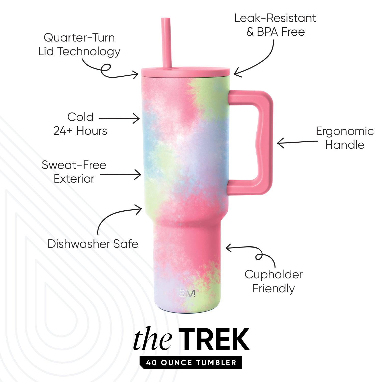 Premium Trek Tumbler 179 - 20oz Insulated Stainless Steel Water Bottle with Leakproof Lid - Keeps Drinks Hot/Cold for 24 Hours - Perfect for Hiking, Camping & Outdoor Adventures