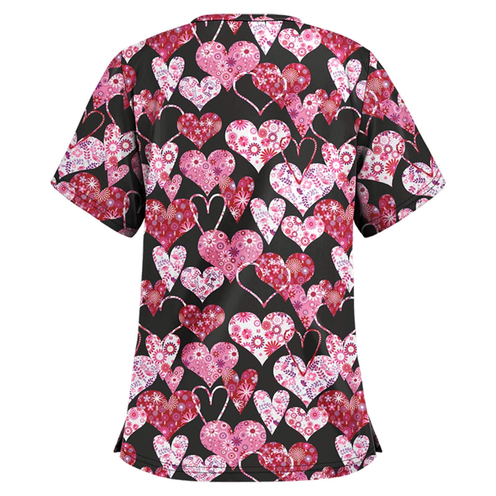 GN109 Women's Casual Short Sleeve V-Neck Graphic Tee - Summer & Fall Fashion Tops - Perfect for Daily Wear, Weekend Outfits and Casual Dates