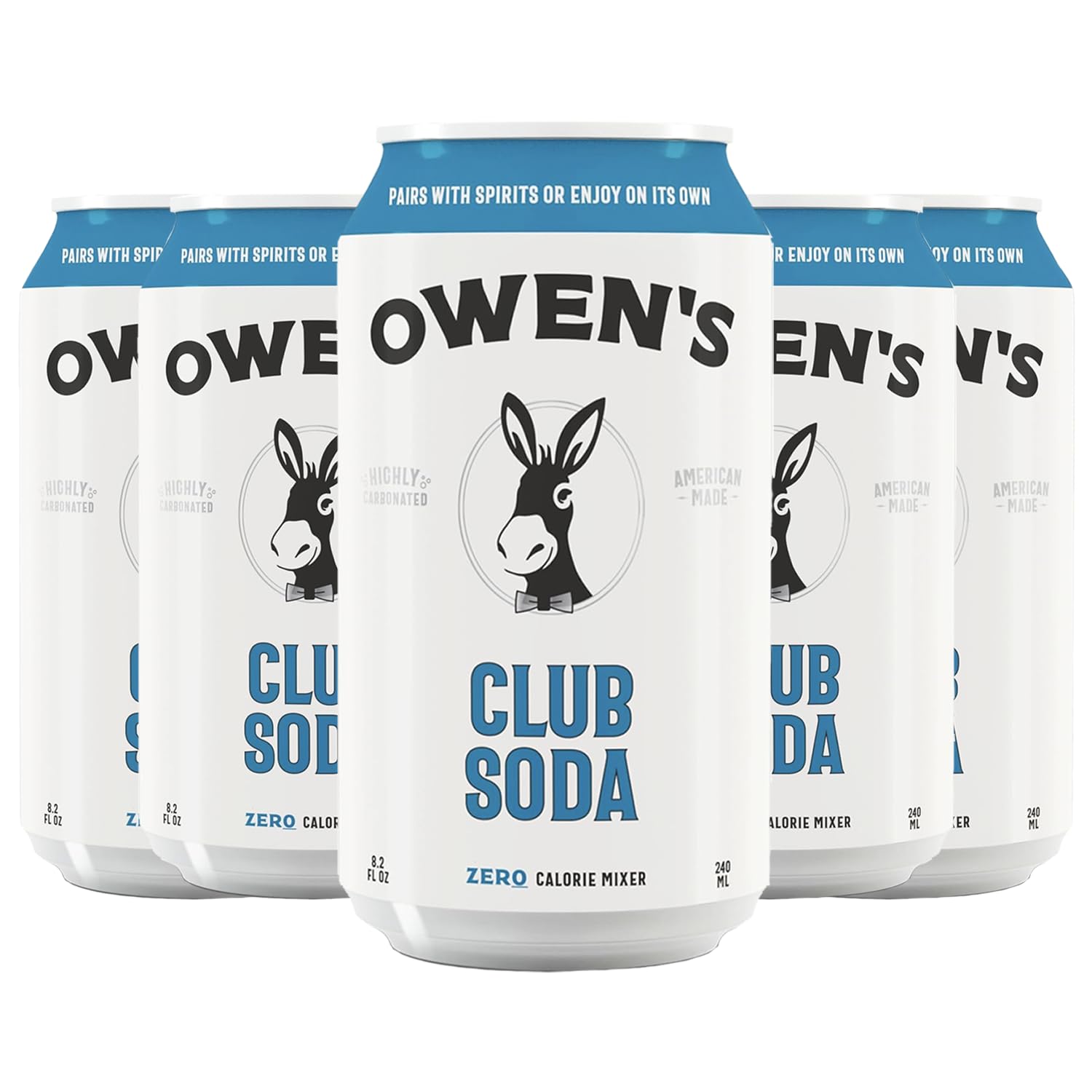 Premium Handcrafted Club Soda 5 Pack | Vegan & Gluten-Free Soda Mixer | Made in USA with Natural Ingredients | Perfect for Mocktails, Cocktails & Refreshing Drinks at Home or Parties